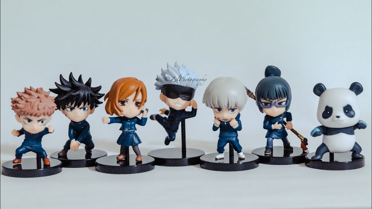 Adverge Jujutsu Kaisen 2.2 inch Mini Figure Set - Itadori, Gojo, Panda, Kugisaki