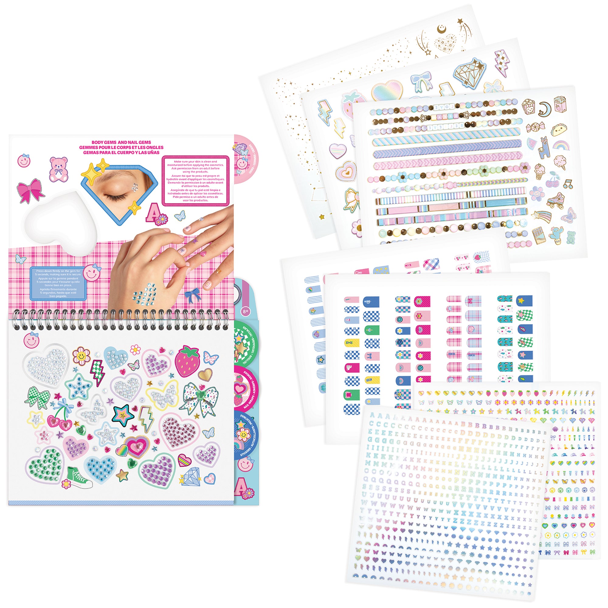 Alternative view of Make It Real Bejeweled Cosmetic Activity Kit - Nail Art & Body Gems for Kids, 8+