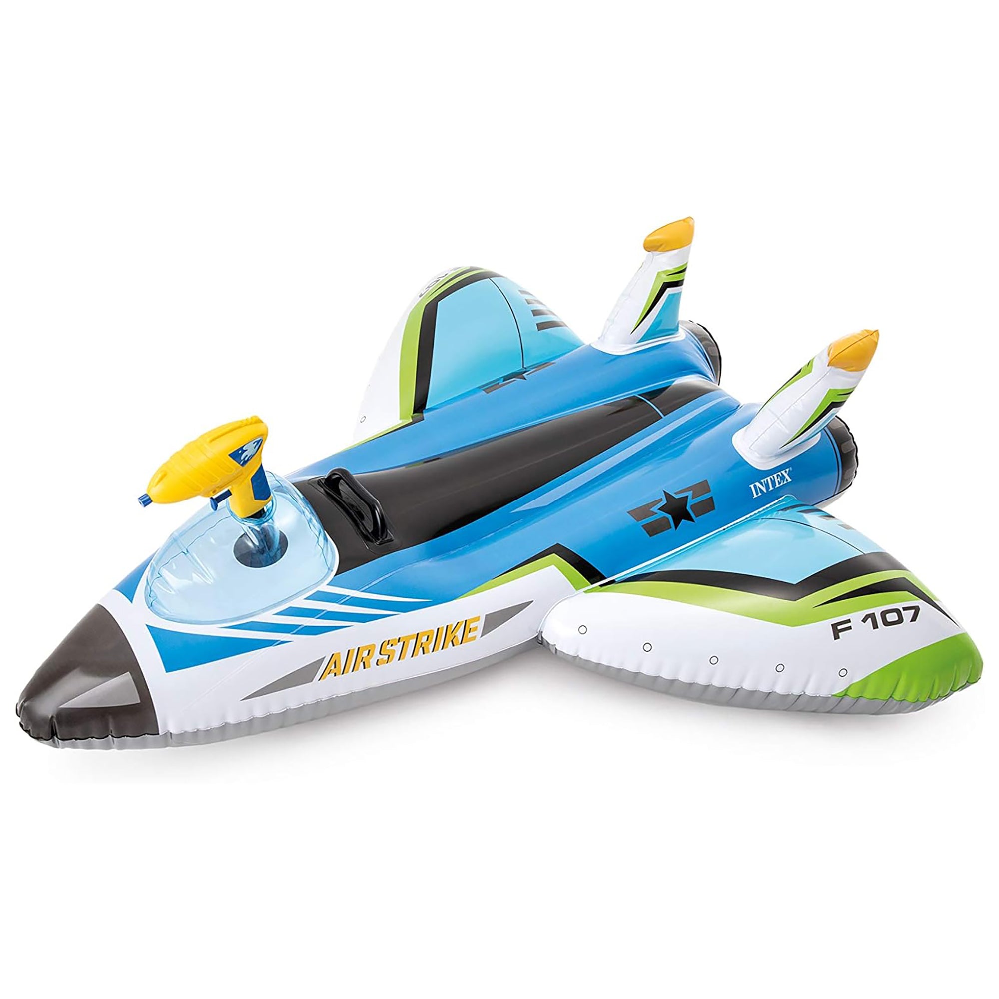 Intex Plane Ride-On Pool Float with Water Gun, Red/Blue - Image 3