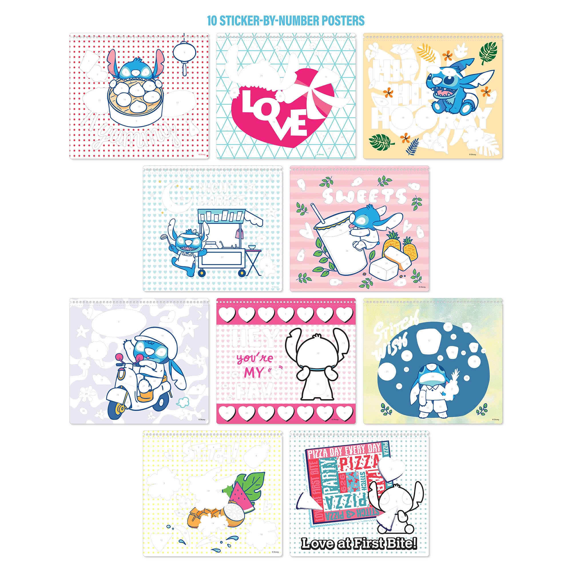 Alternative view of Disney Stitch Sticker By Number Portfolio Set - Creative Kids Crafts Kit