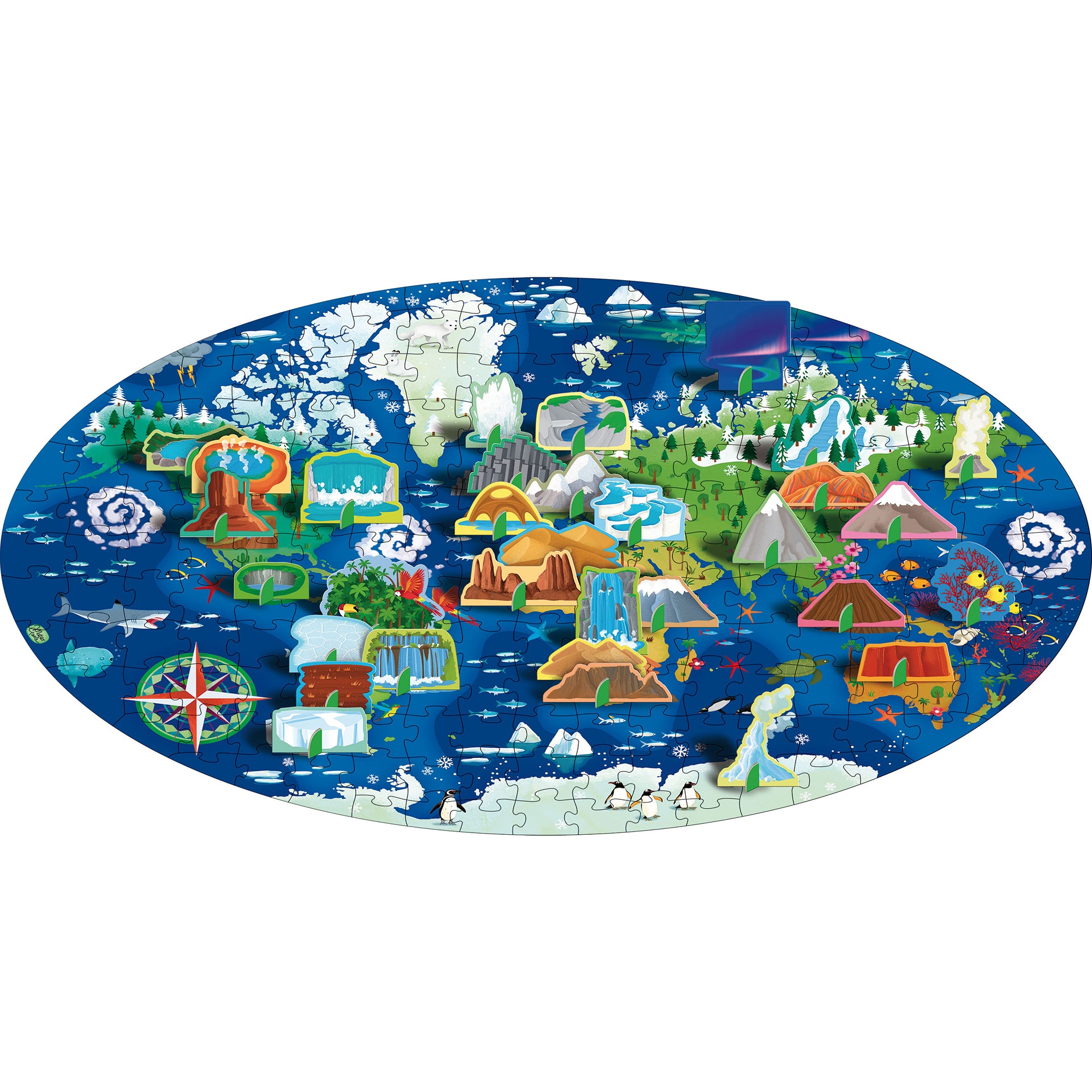 Wonders of Nature Interactive Jigsaw Puzzle and Book Set