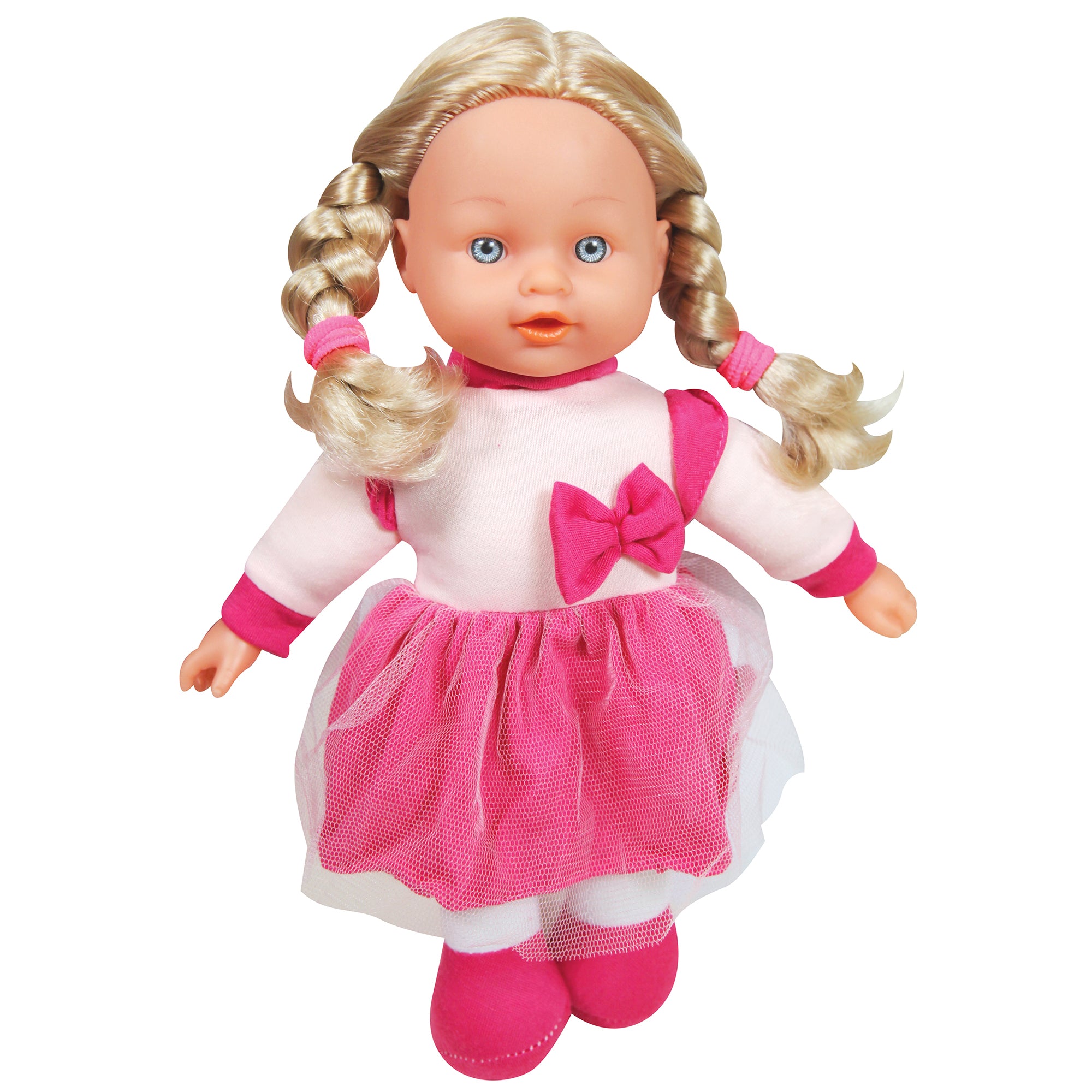 Adorable 12" Doll Playset with Stroller, Bed, and Highchair