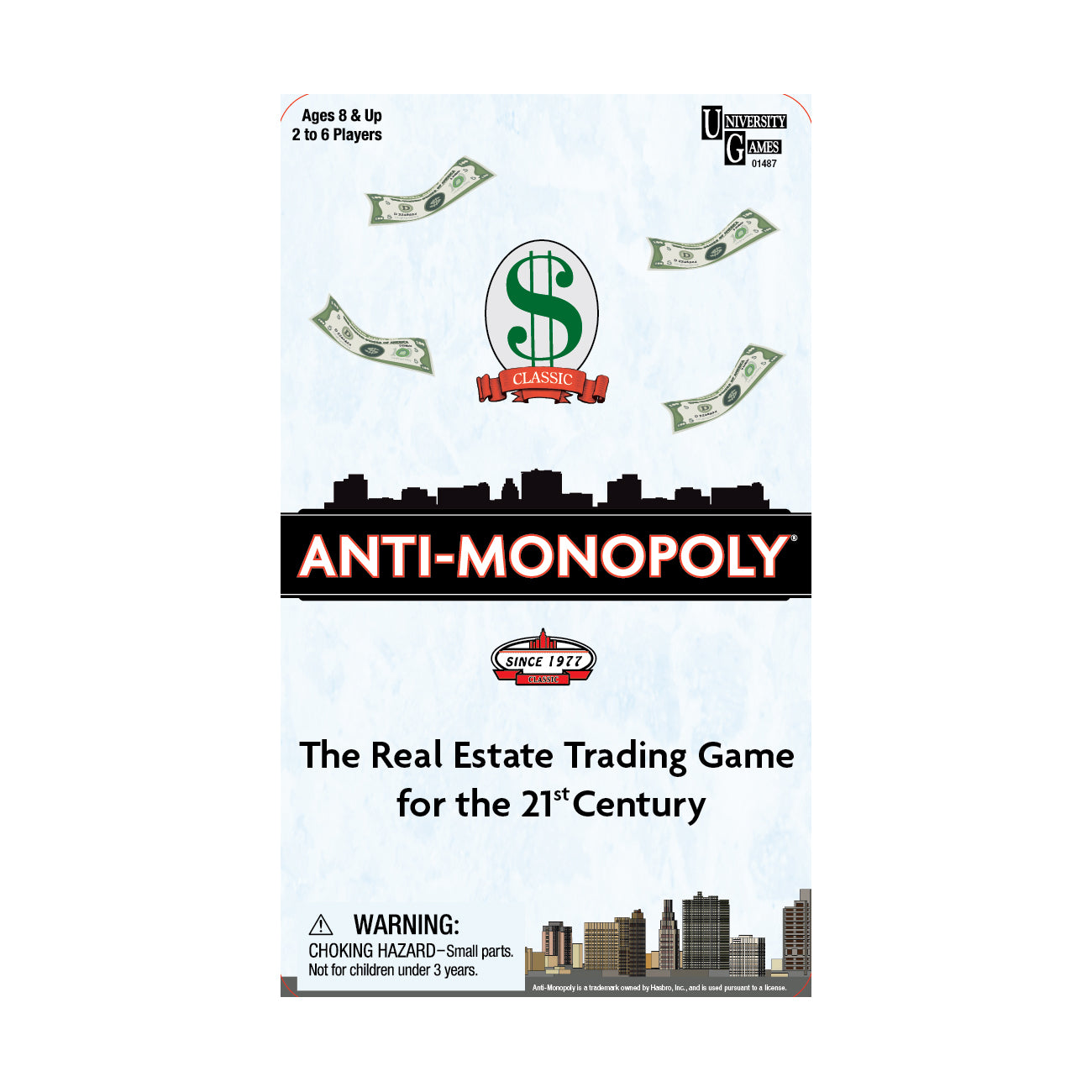 Alternative view of Anti-Monopoly Game Travel Edition Tin