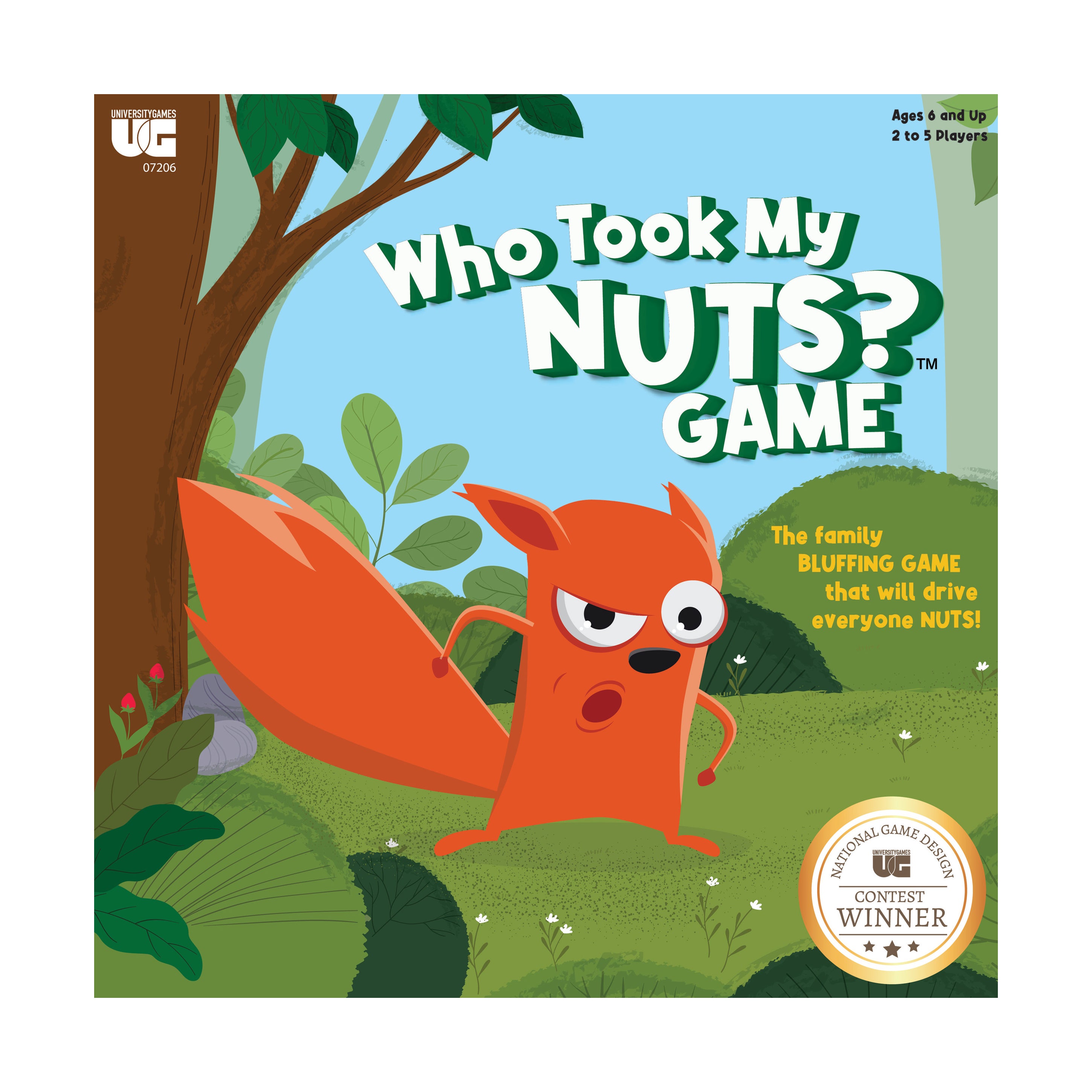 Alternative view of Who Took My NUTS? Squirrel Bluffing Board Game
