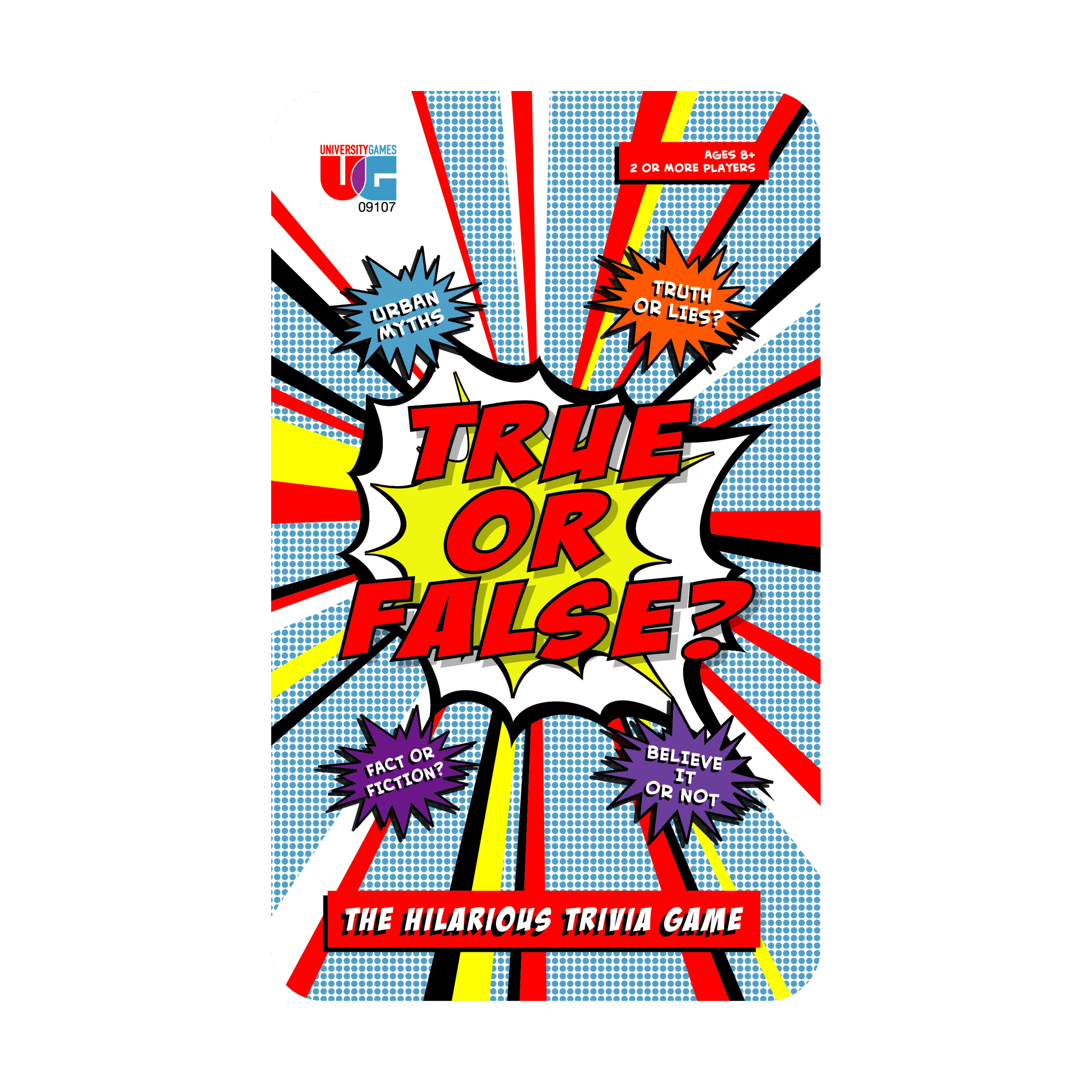 Alternative view of True or False? Tin Travel-Sized Trivia Game