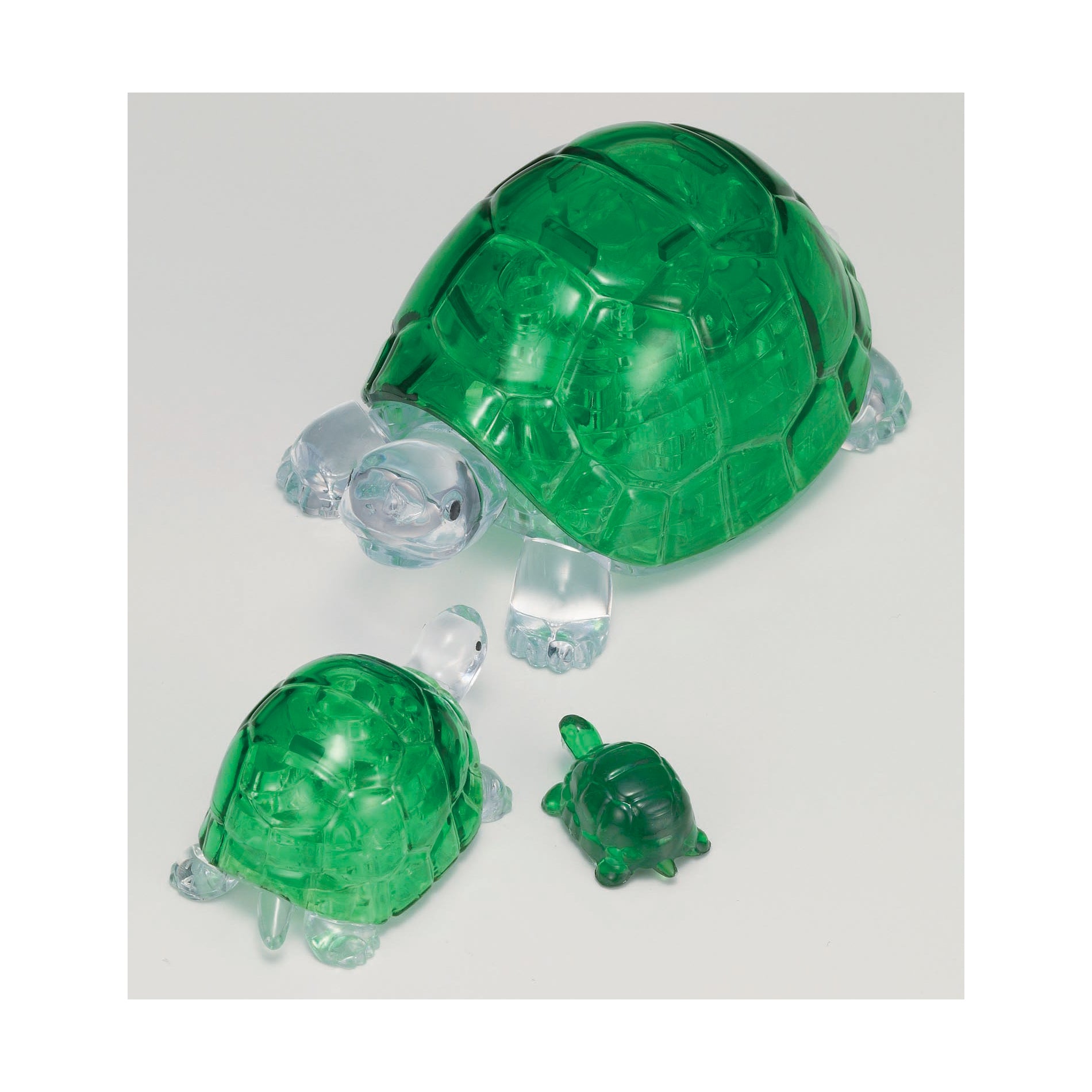 3D Crystal Puzzle - Turtles, Translucent Green - 37 pcs - Image 5