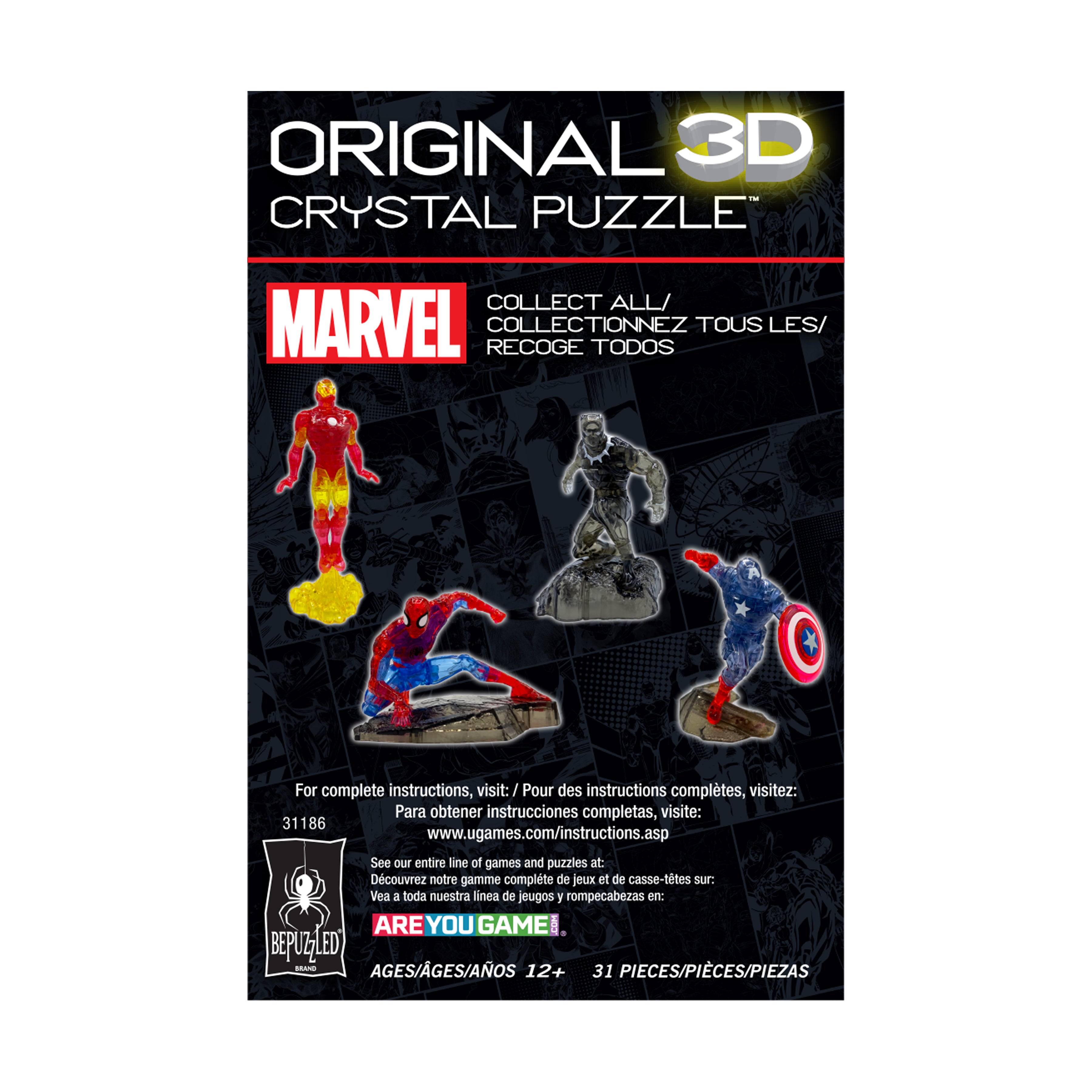 Marvel 3D Crystal Puzzle - Captain America 31 Pcs - Image 3