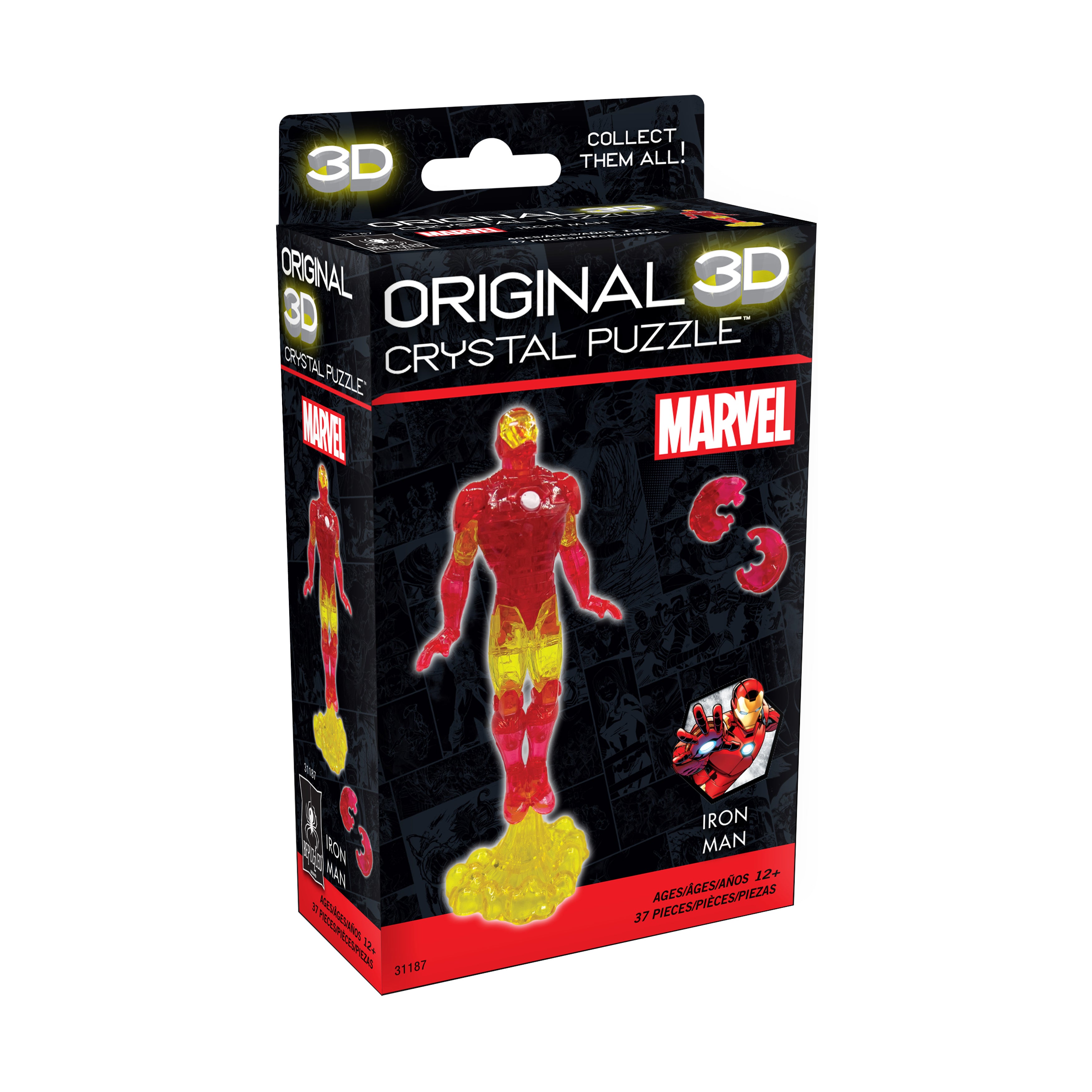 Alternative view of Marvel Iron Man 3D Crystal Puzzle - 37 Pieces