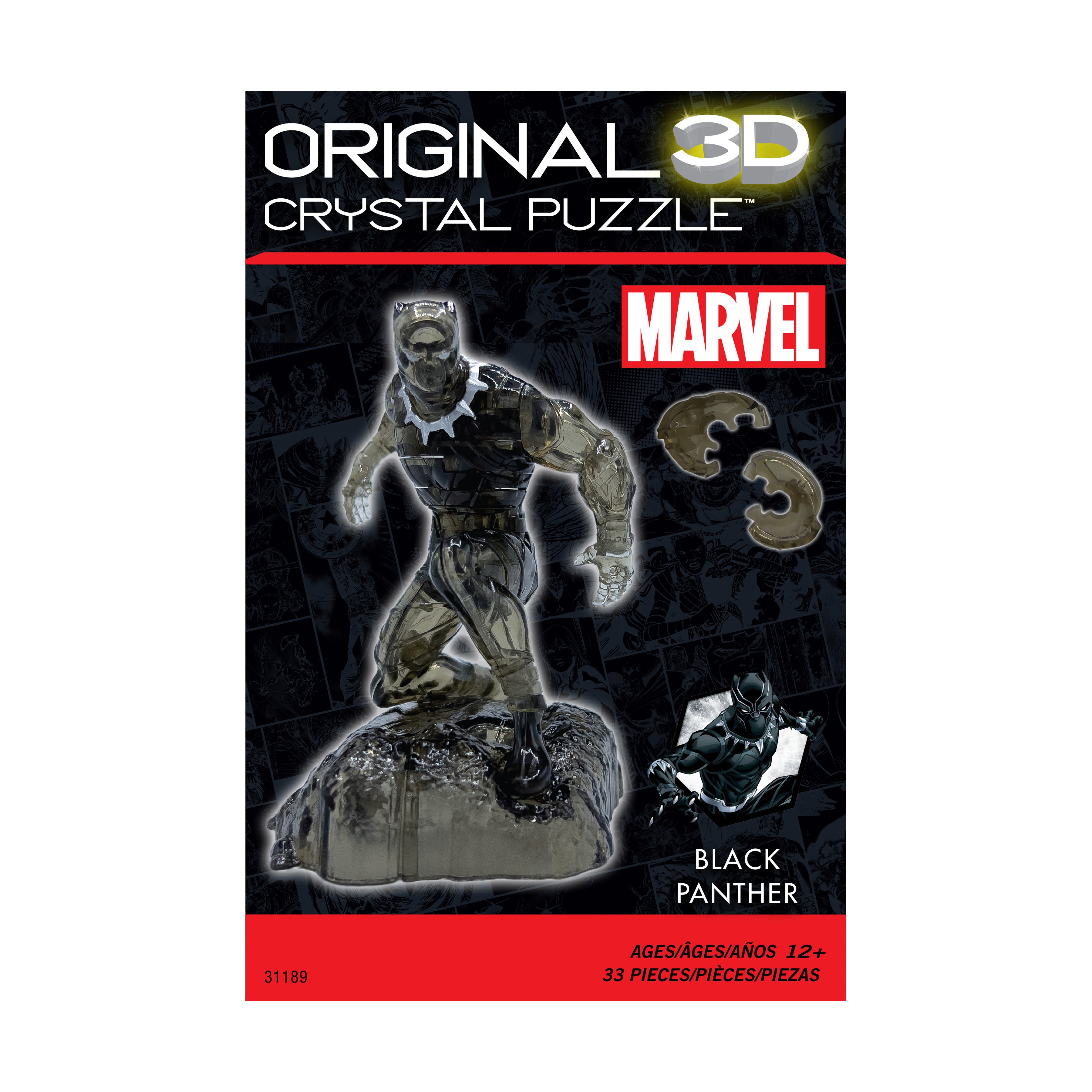 Marvel Black Panther 3D Crystal Puzzle - 33 Piece Set - Image 3