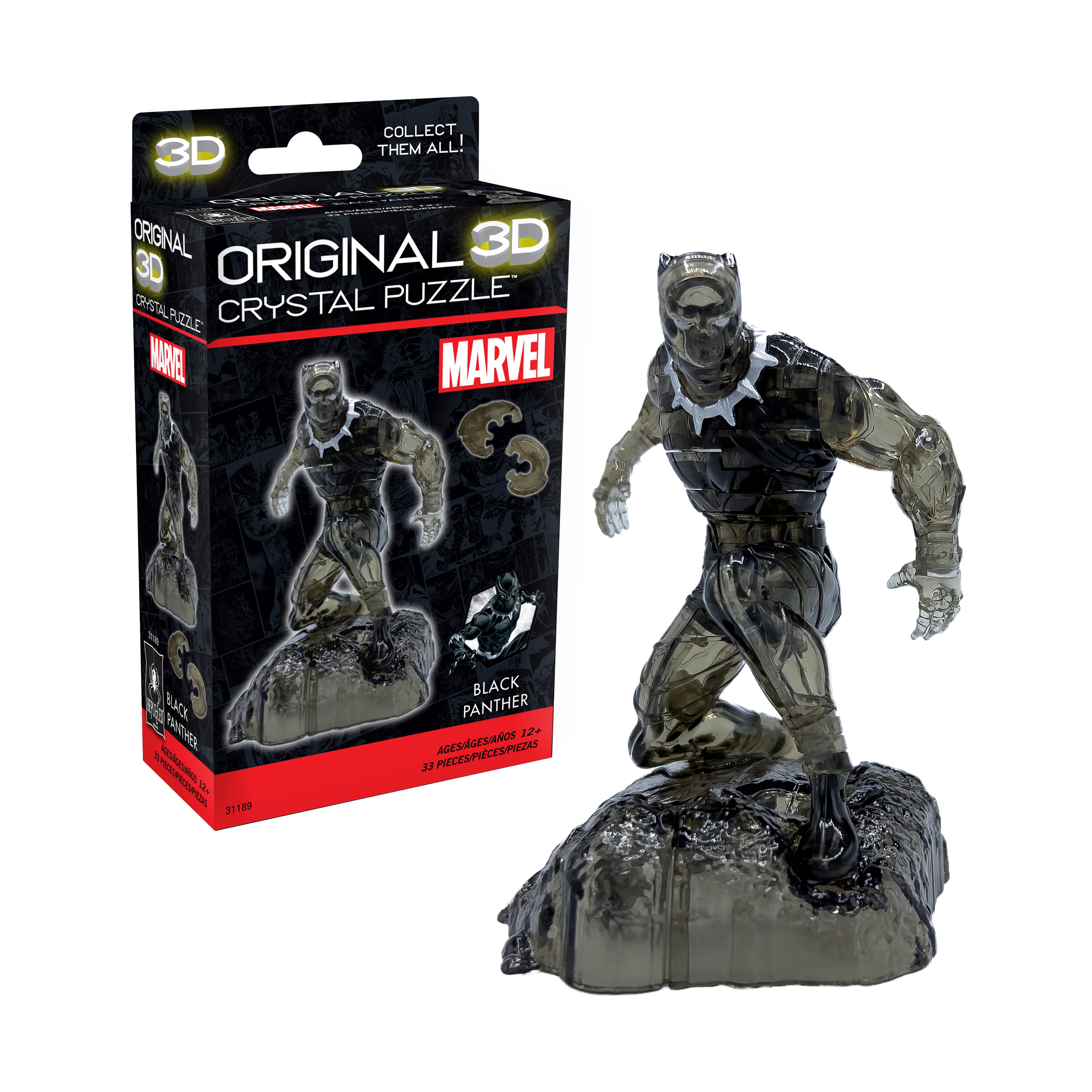 Marvel Black Panther 3D Crystal Puzzle - 33 Piece Set - Image 4