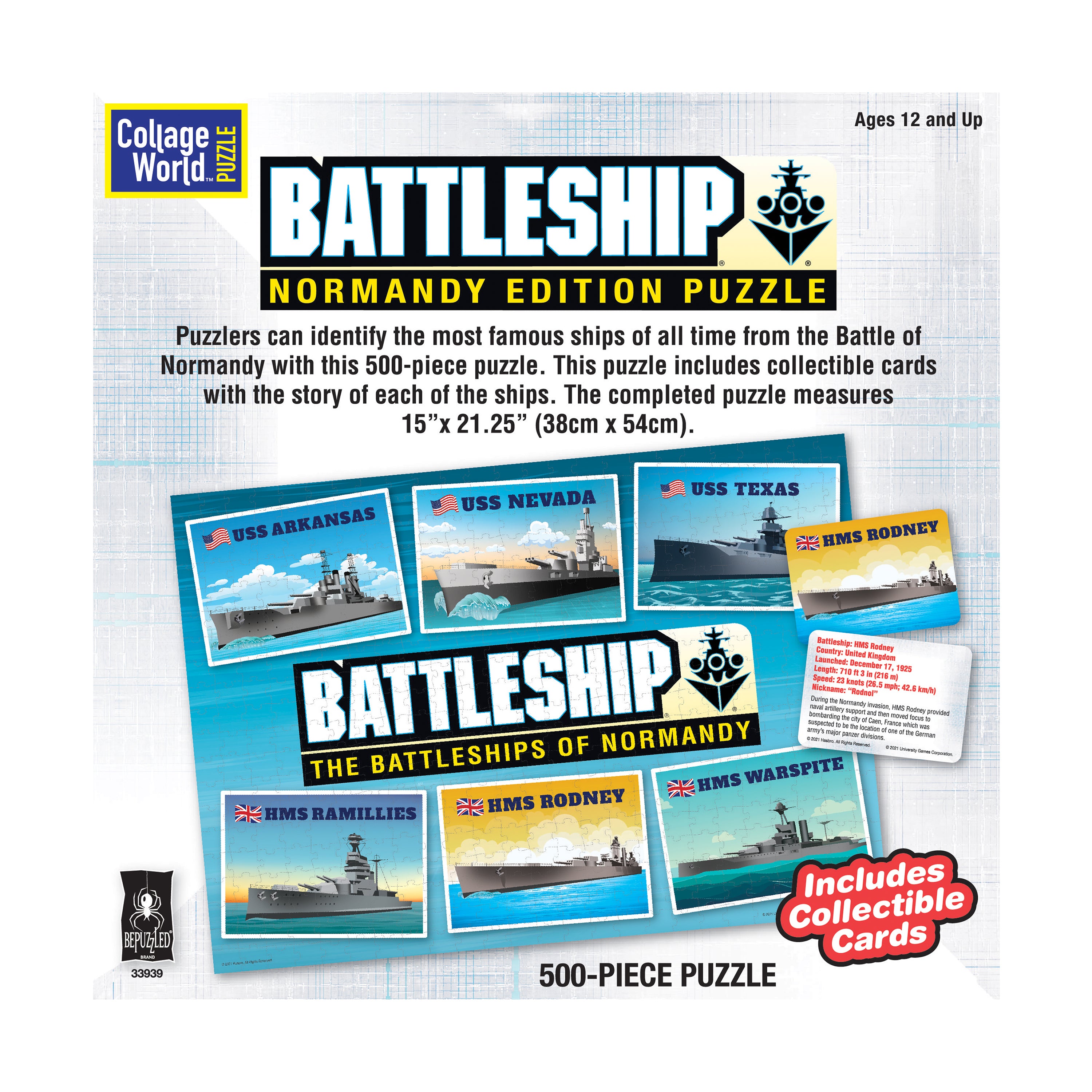 Collage World Battleship Normandy Edition Jigsaw Puzzle - 500 pc - Image 3