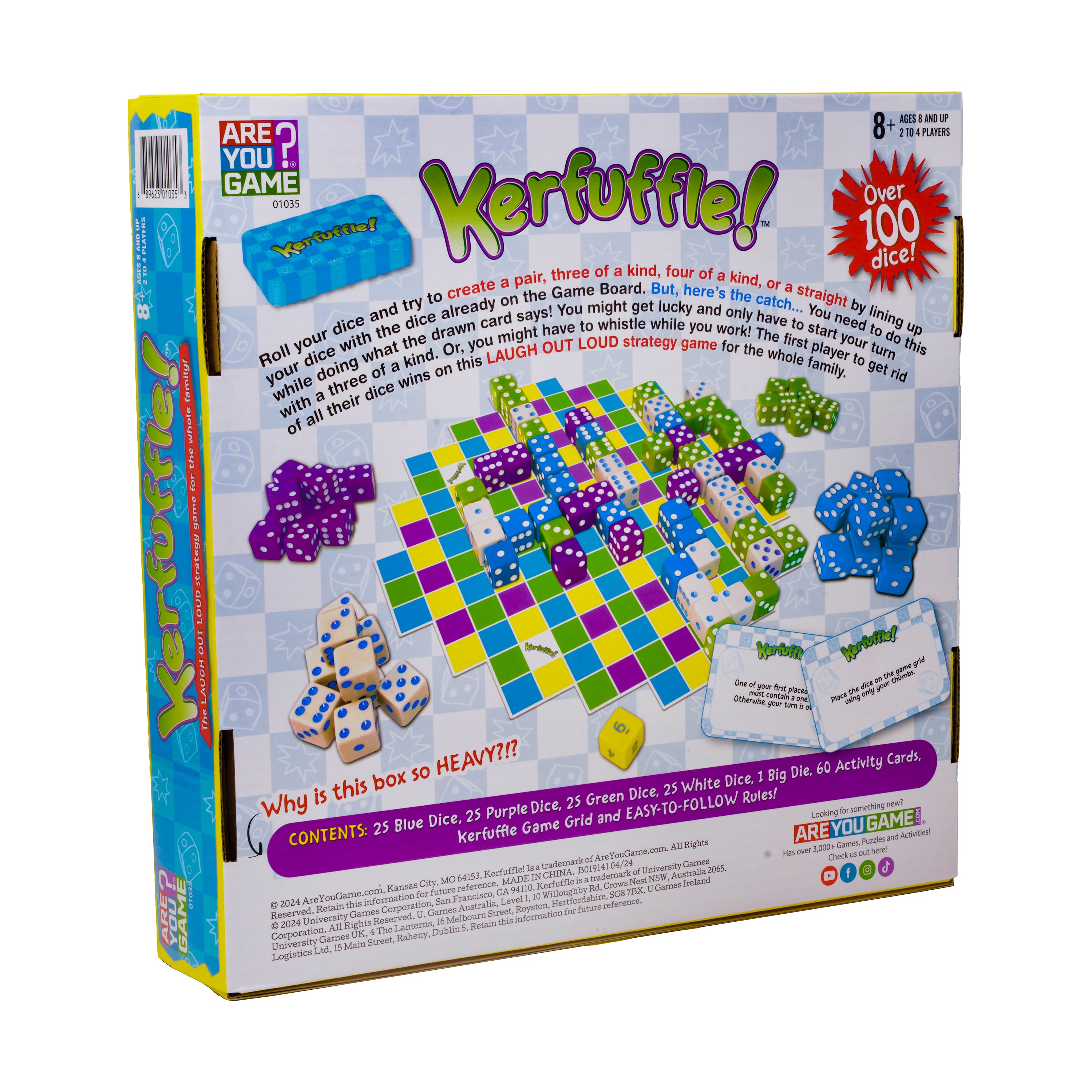 Alternative view of Kerfuffle! Family Dice Strategy Game by University Games