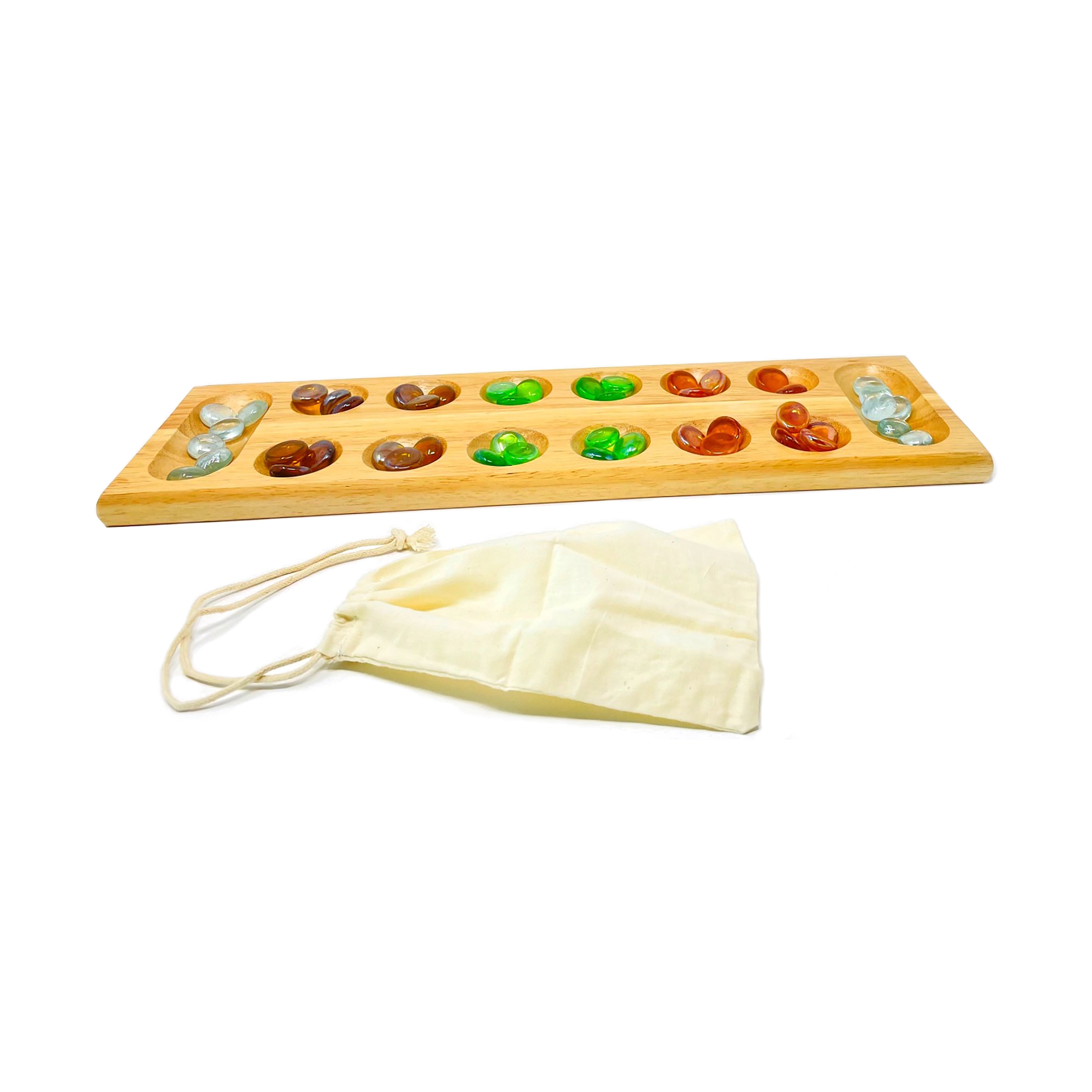 Ancient Strategy Mancala Game with Solid Wood Board - Image 5