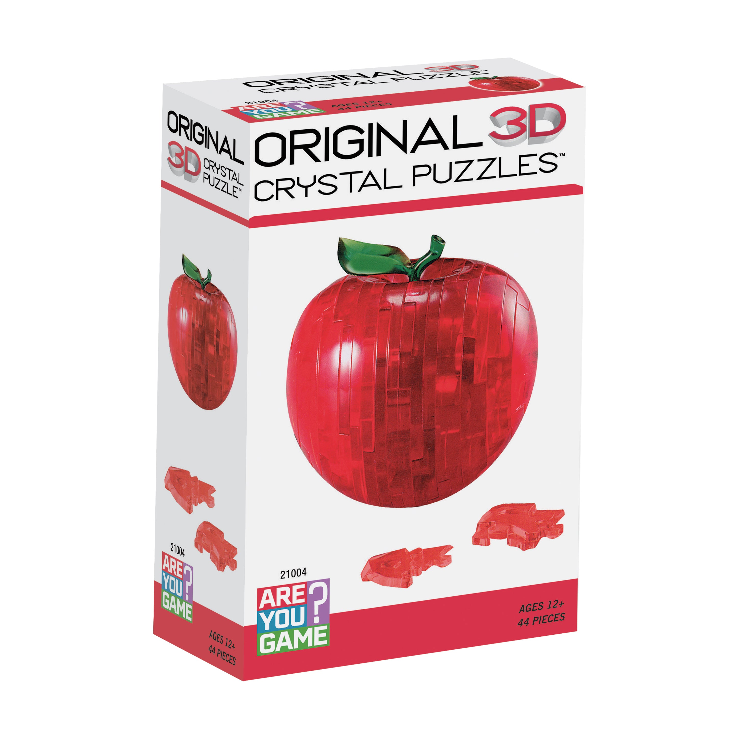 Alternative view of Translucent Red Apple 3D Crystal Puzzle - 44 Pieces