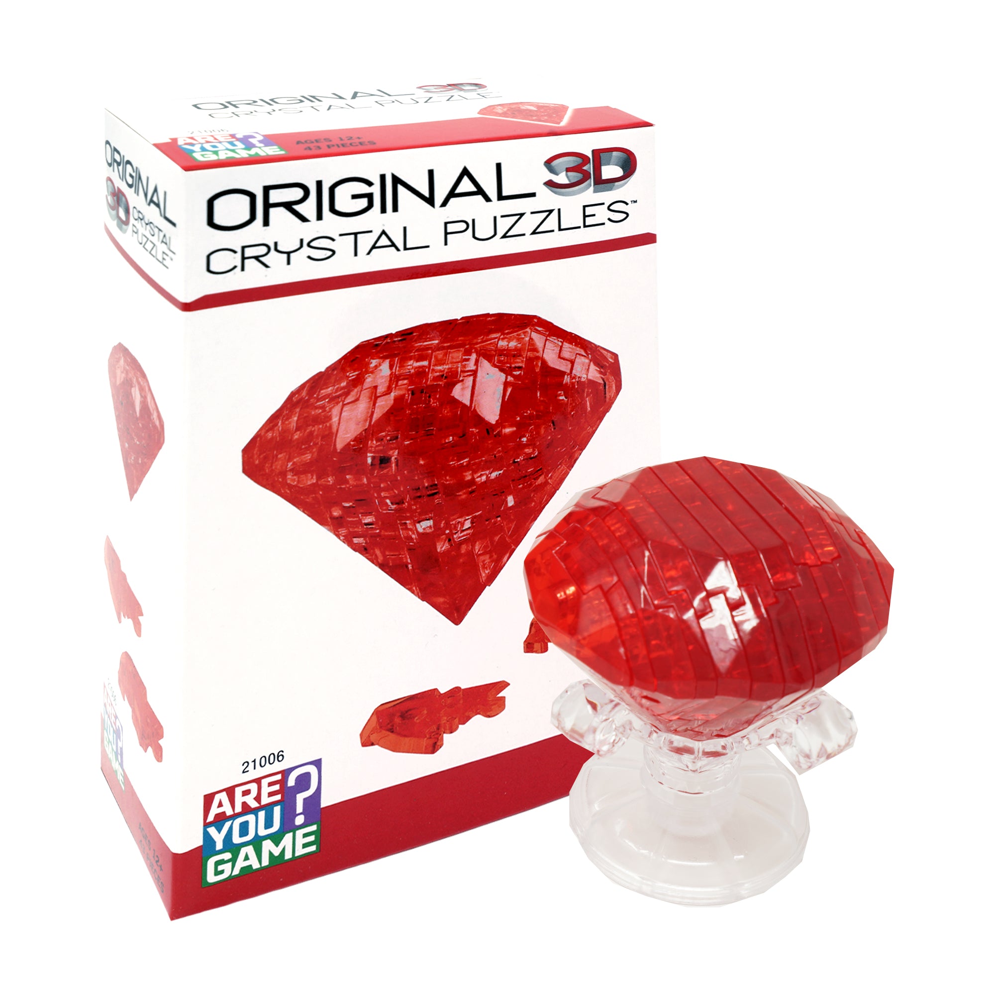 Radiant Ruby 3D Crystal Puzzle - Challenge Your Mind, 43 Pieces - Image 3