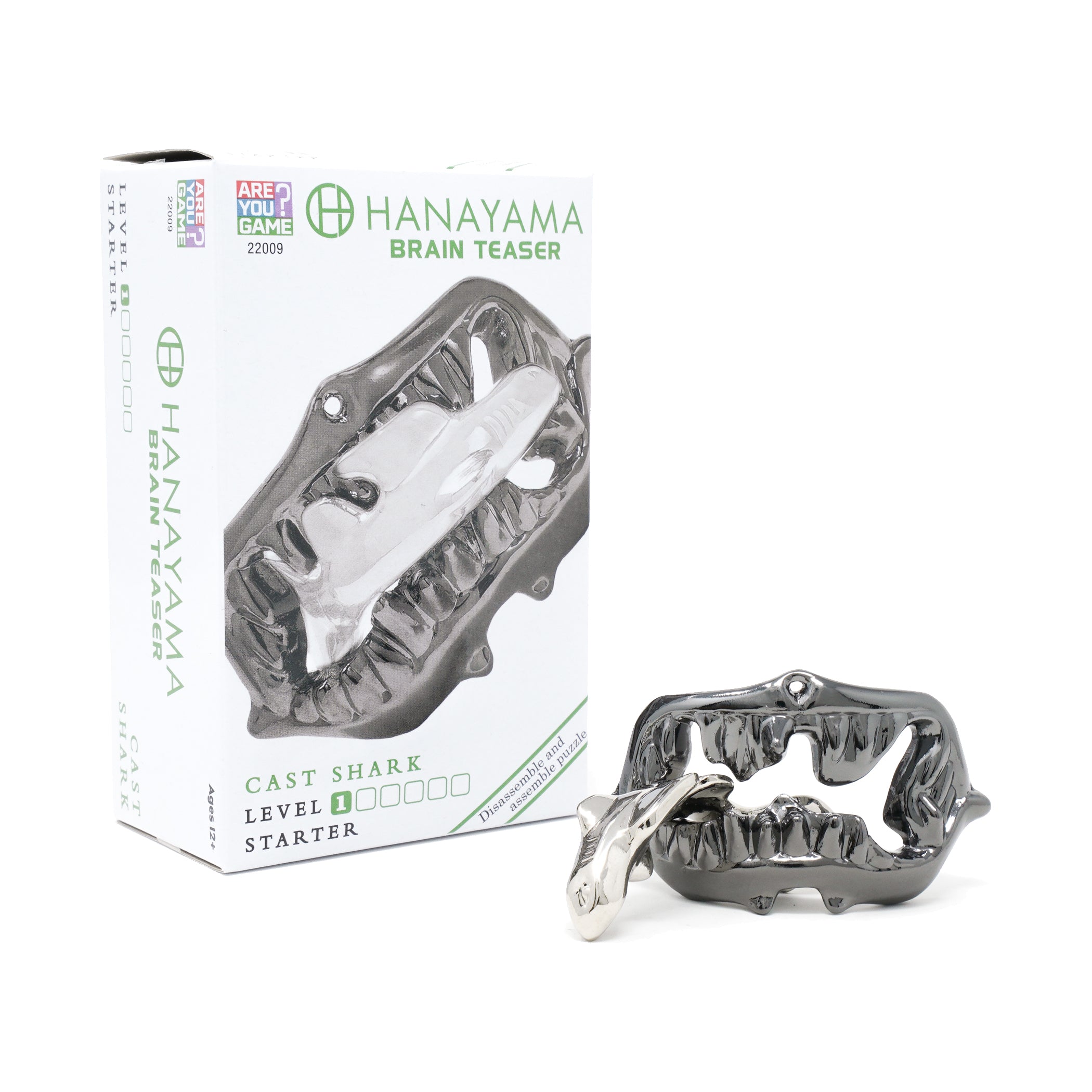 Hanayama Level 1 Cast Metal Shark Puzzle - Brain Teaser - Image 3