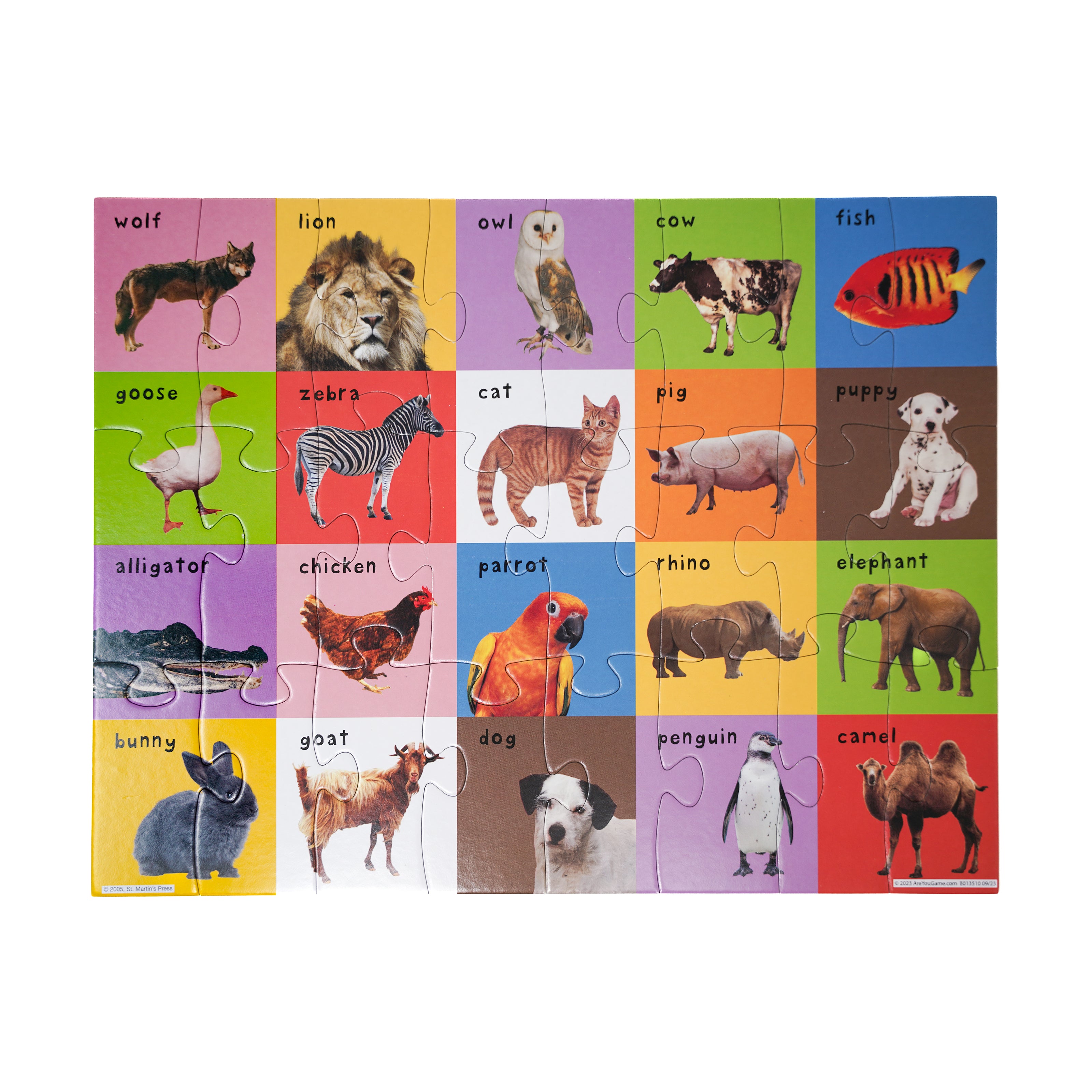 Priddy First 100 Animals 24 Pc Mix & Match Puzzle Tin - Image 5