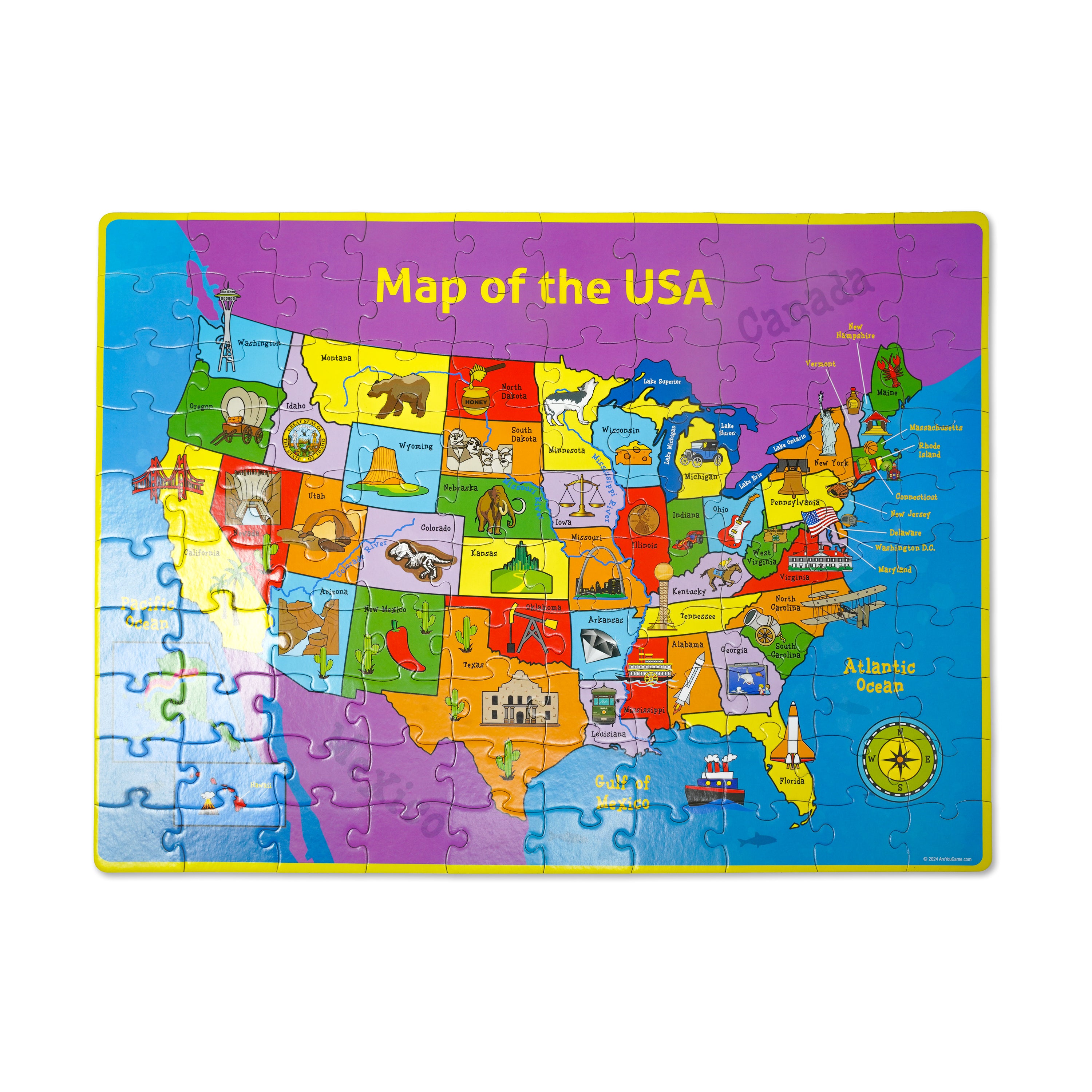 Interactive USA Map and State Trivia Puzzle – 100 pc - Image 3