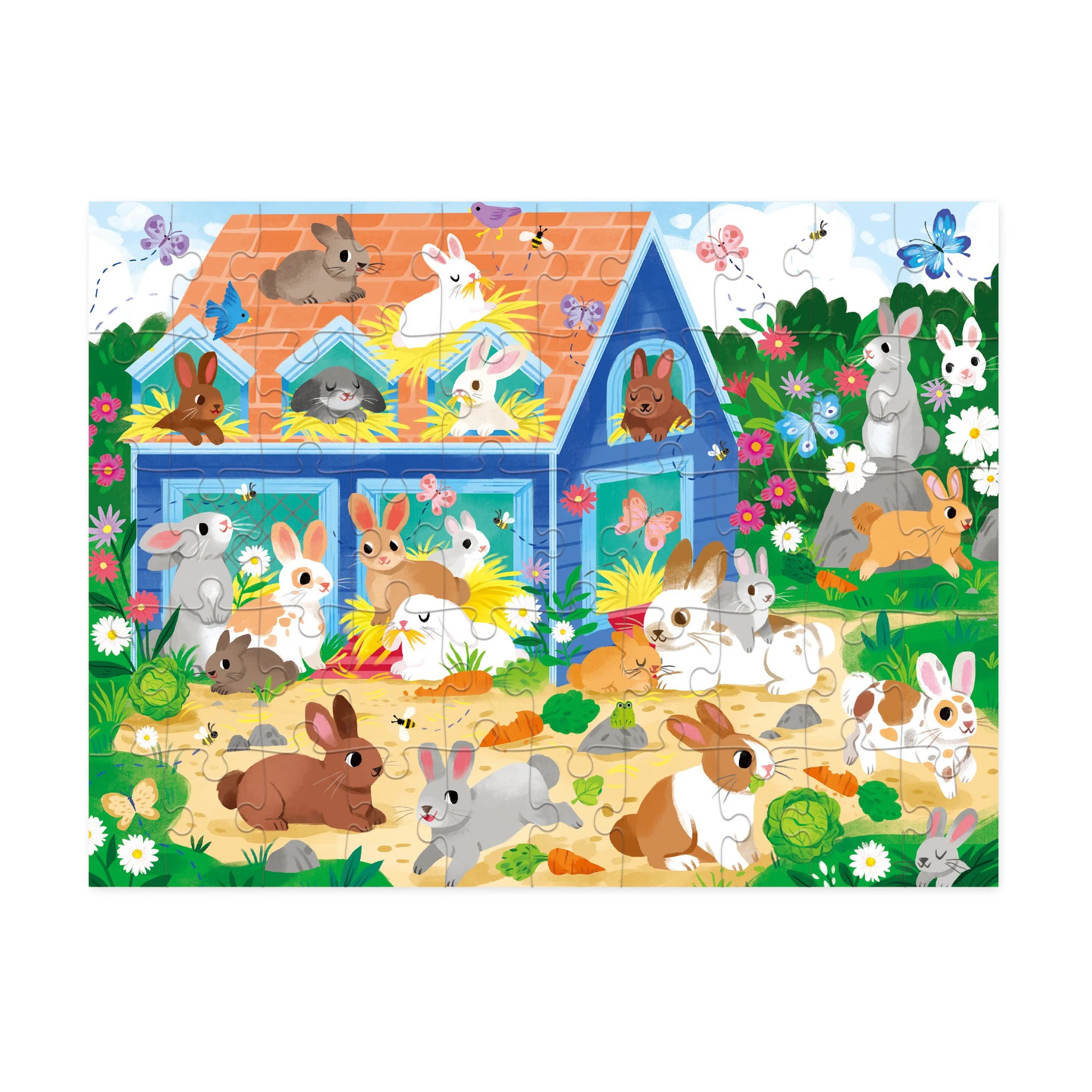 Alternative view of Bunny House Puzzle - Whimsical 50 pc Jigsaw