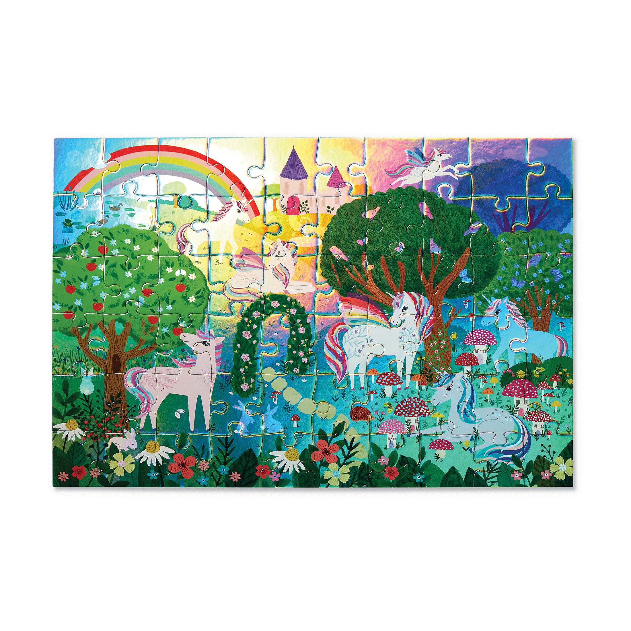 Alternative view of Crocodile Creek Sparkling Unicorn 60-Piece Holographic Foil Puzzle