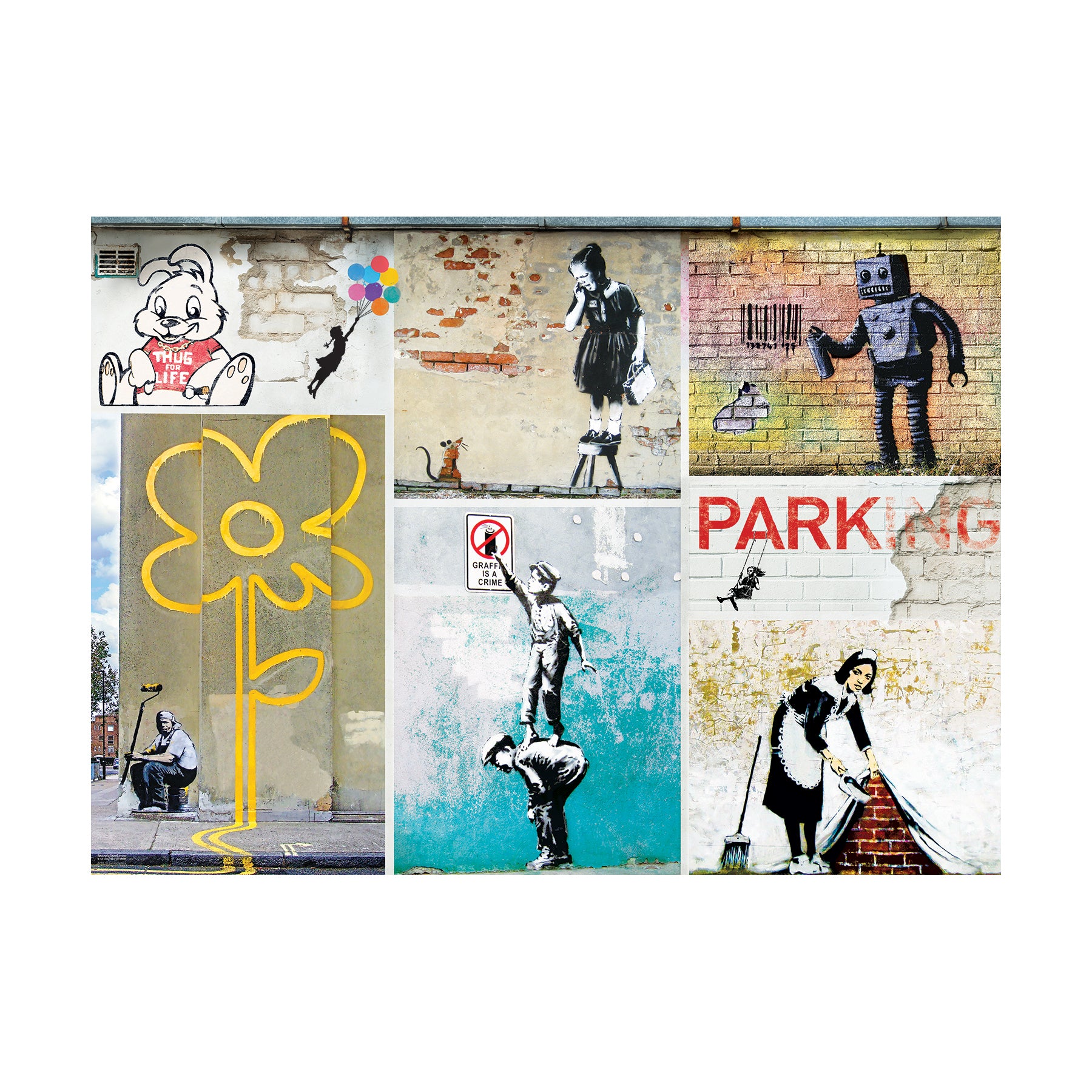 Eurographics Street Art by Banksy Jigsaw Puzzle - 1000 pc - Image 2
