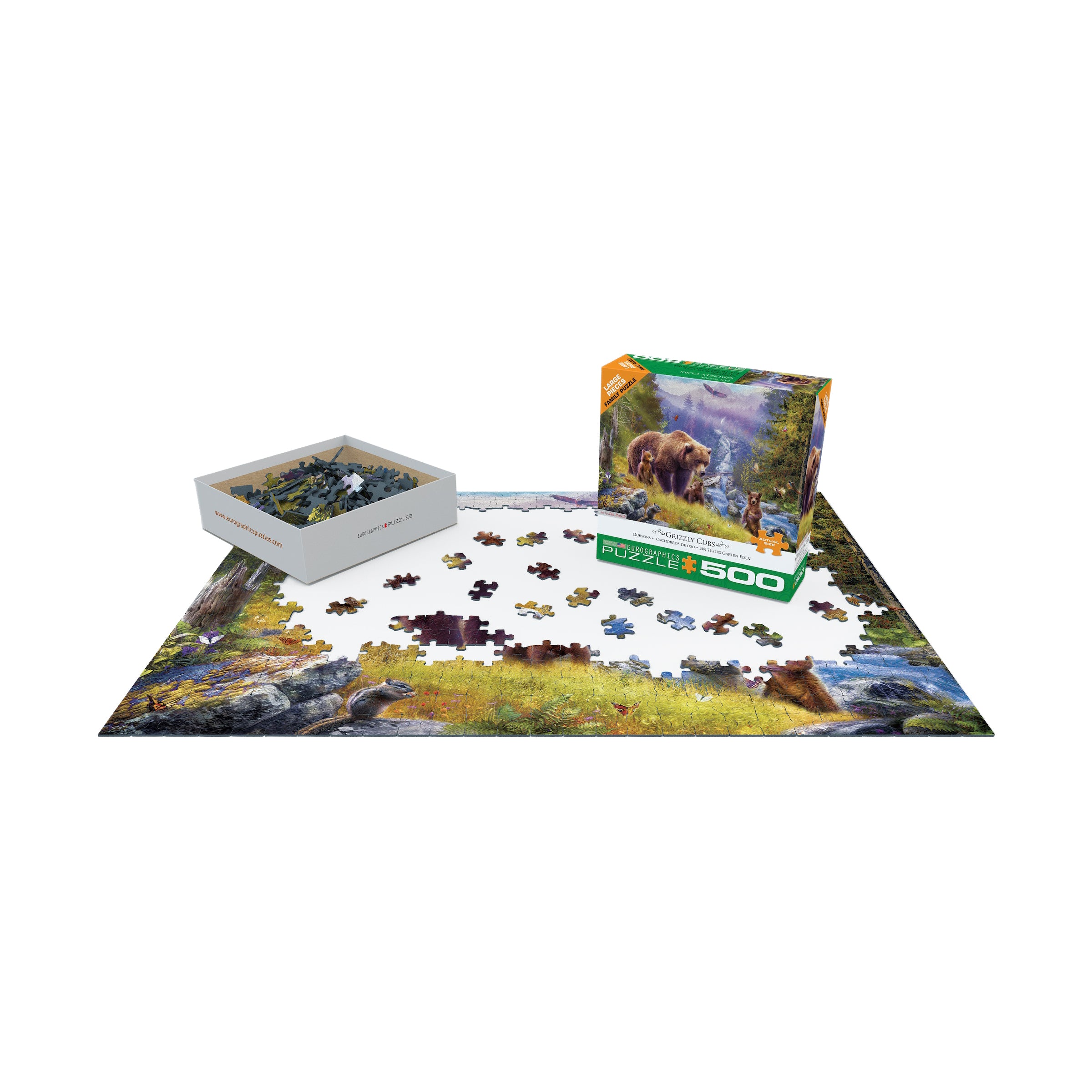 Jan Patrik Enchanted Forest Grizzly Cubs Jigsaw Puzzle - 500 pcs - Image 3