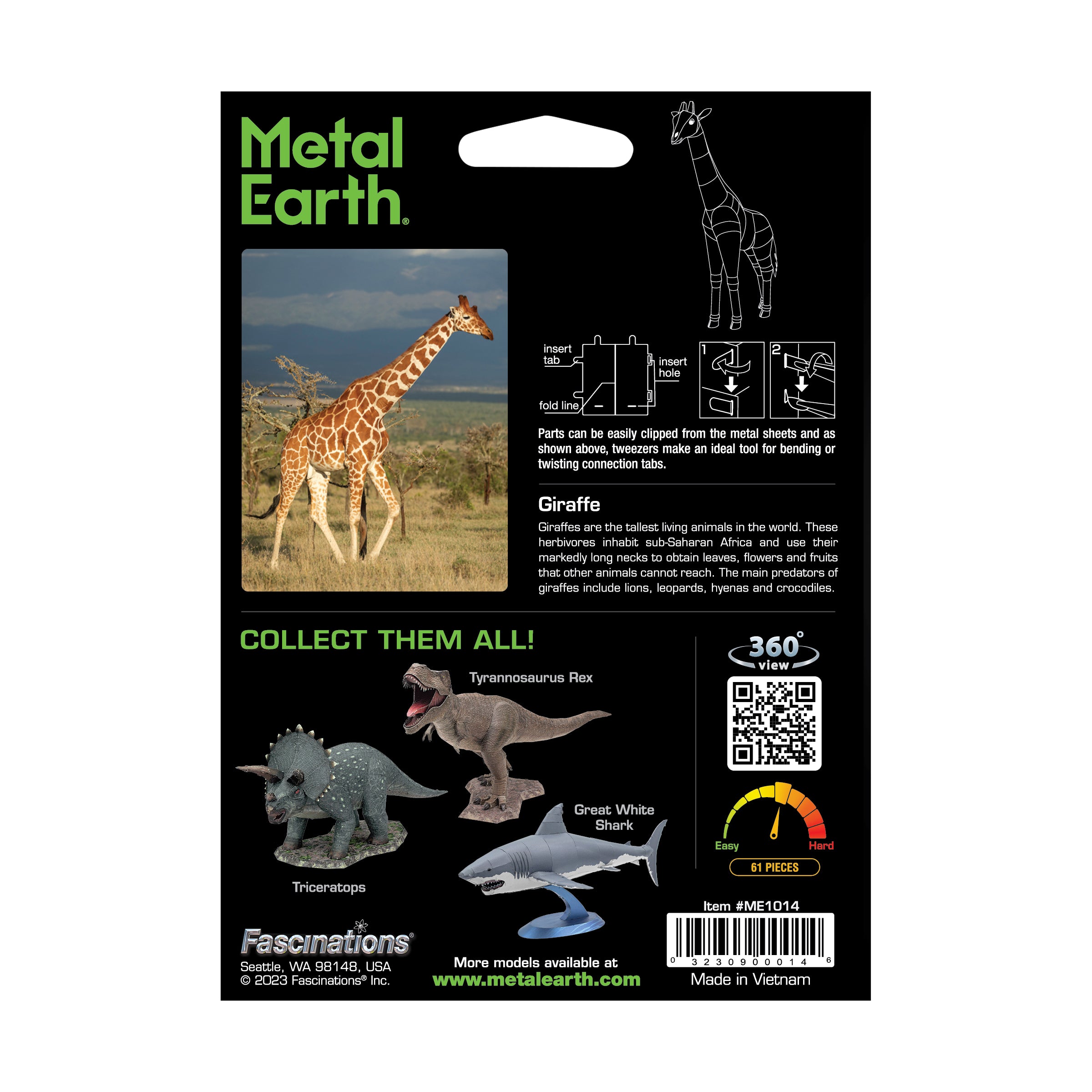 Metal Earth 3D Metal Model Kit - Majestic Giraffe - Image 3