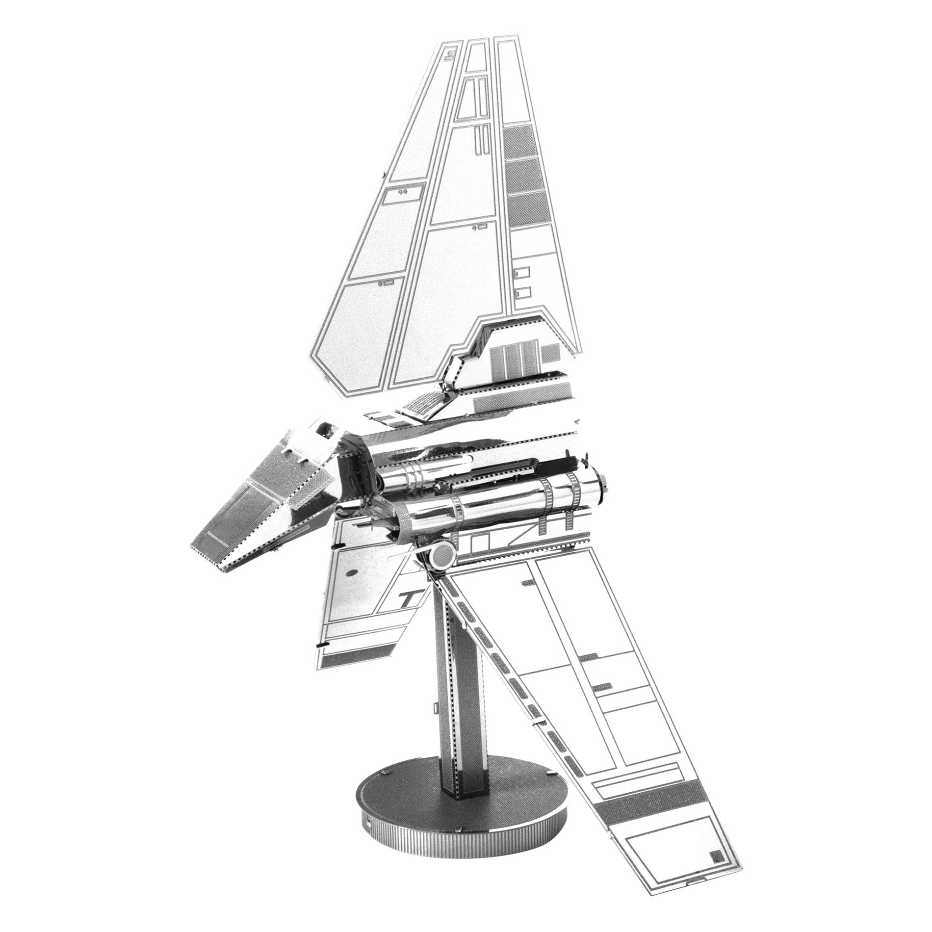 Alternative view of Metal Earth Star Wars Imperial Shuttle 3D Metal Model Kit