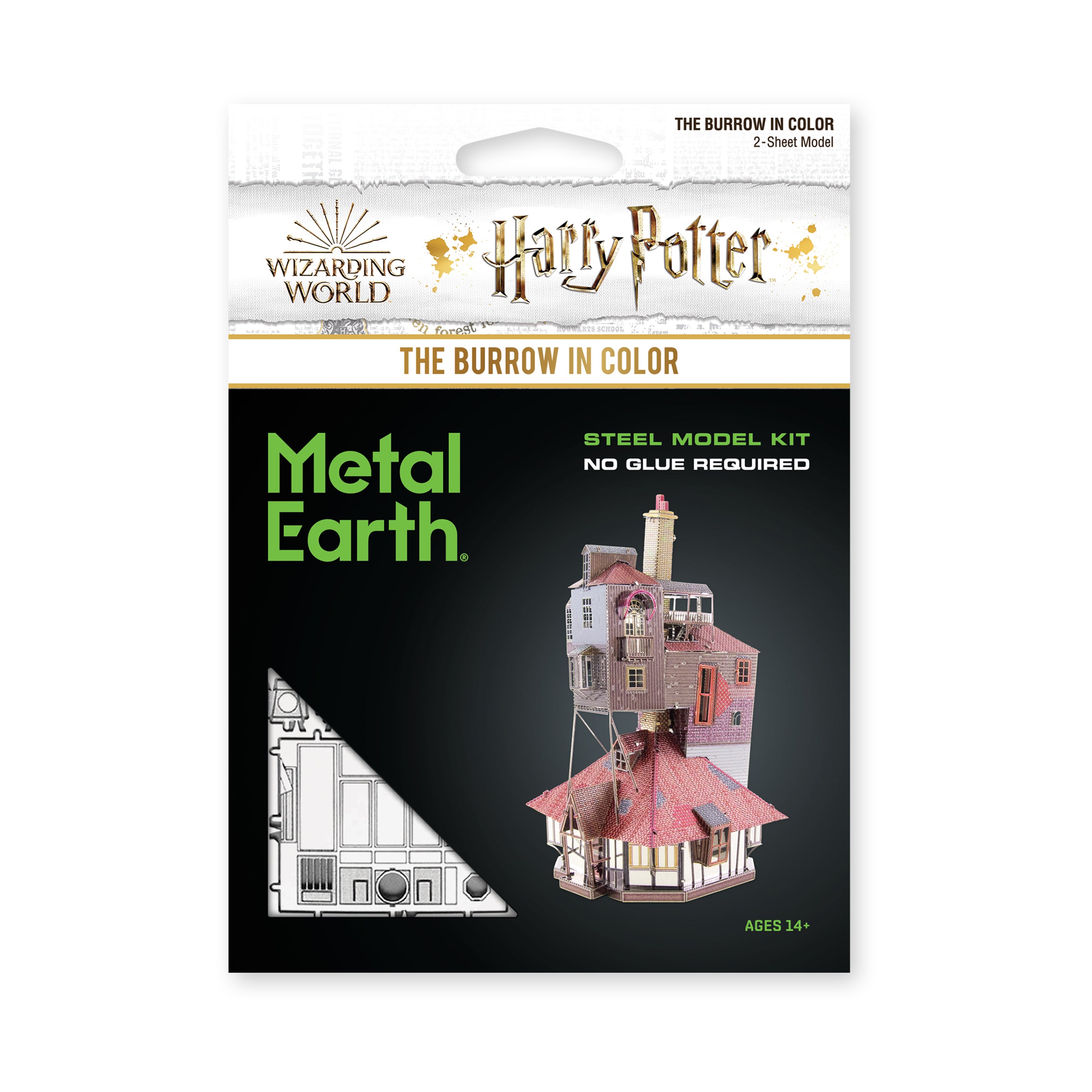 Alternative view of Metal Earth 3D Metal Model Kit - Harry Potter The Burrow in Color
