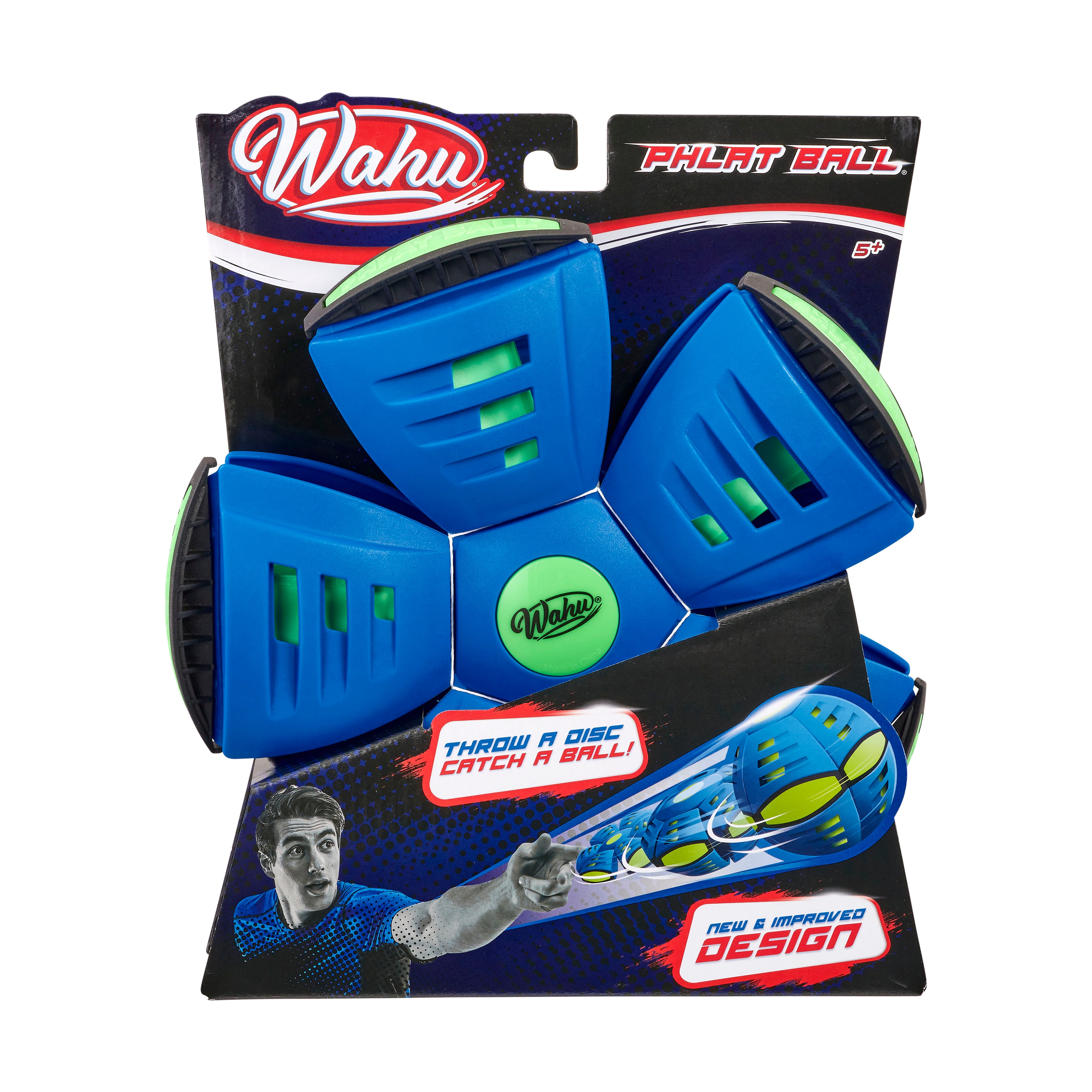 Alternative view of Wahu Phlat Ball Classic - Transforming Disc-to-Ball Toy, Blue