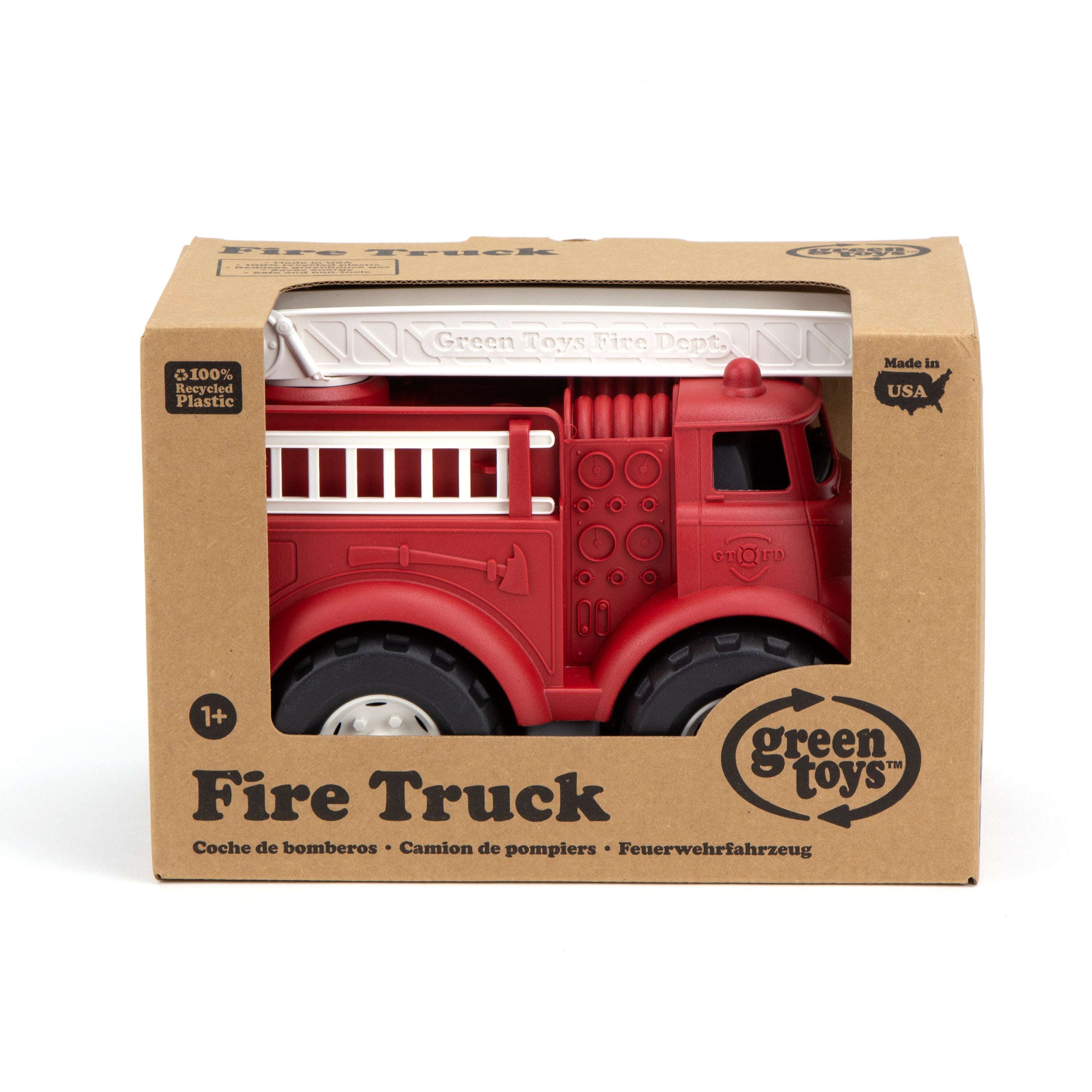 Green Toys Eco-Friendly Fire Truck with Rotating Ladders