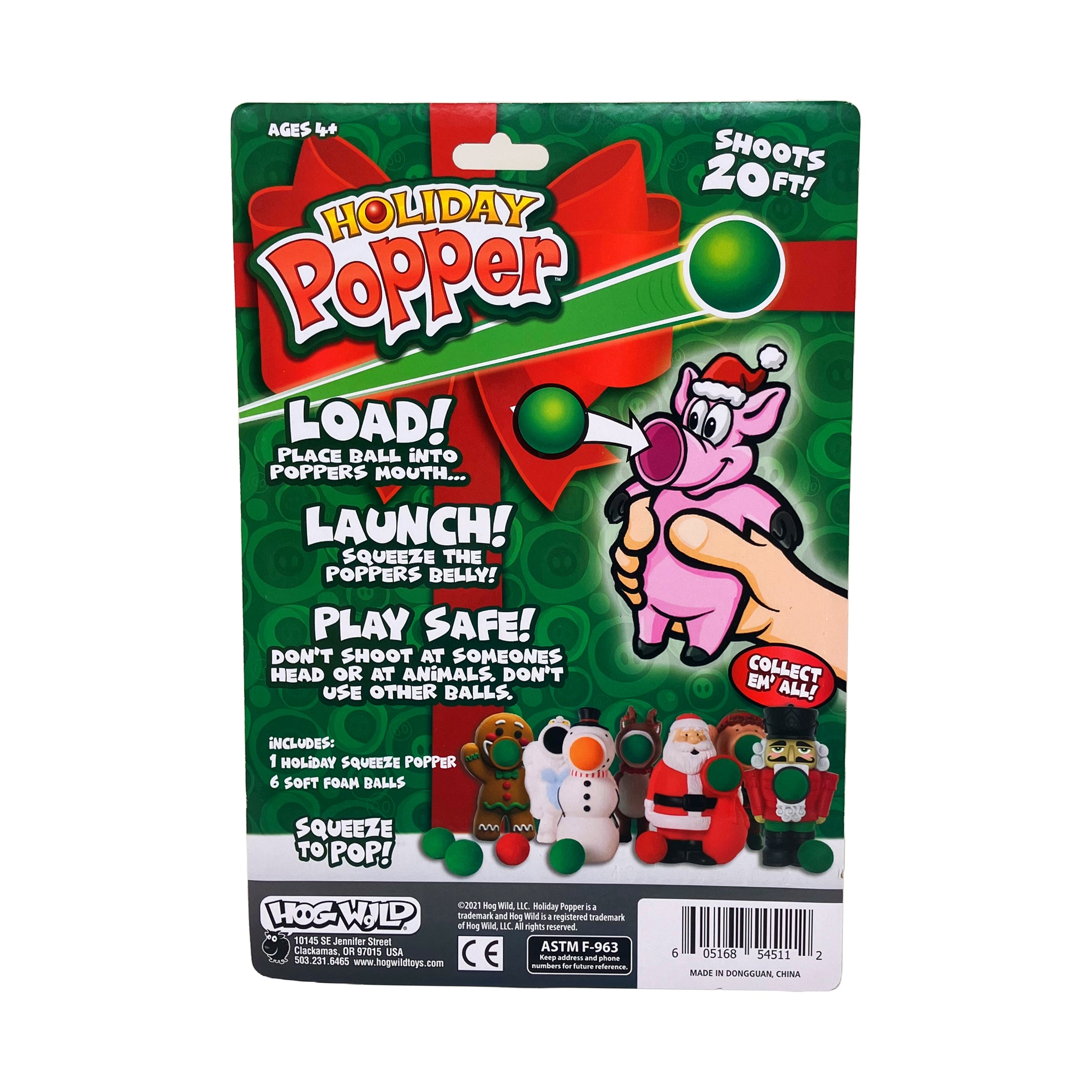 Alternative view of Hog Wild Santa Holiday Popper - Festive Foam Ball Launcher