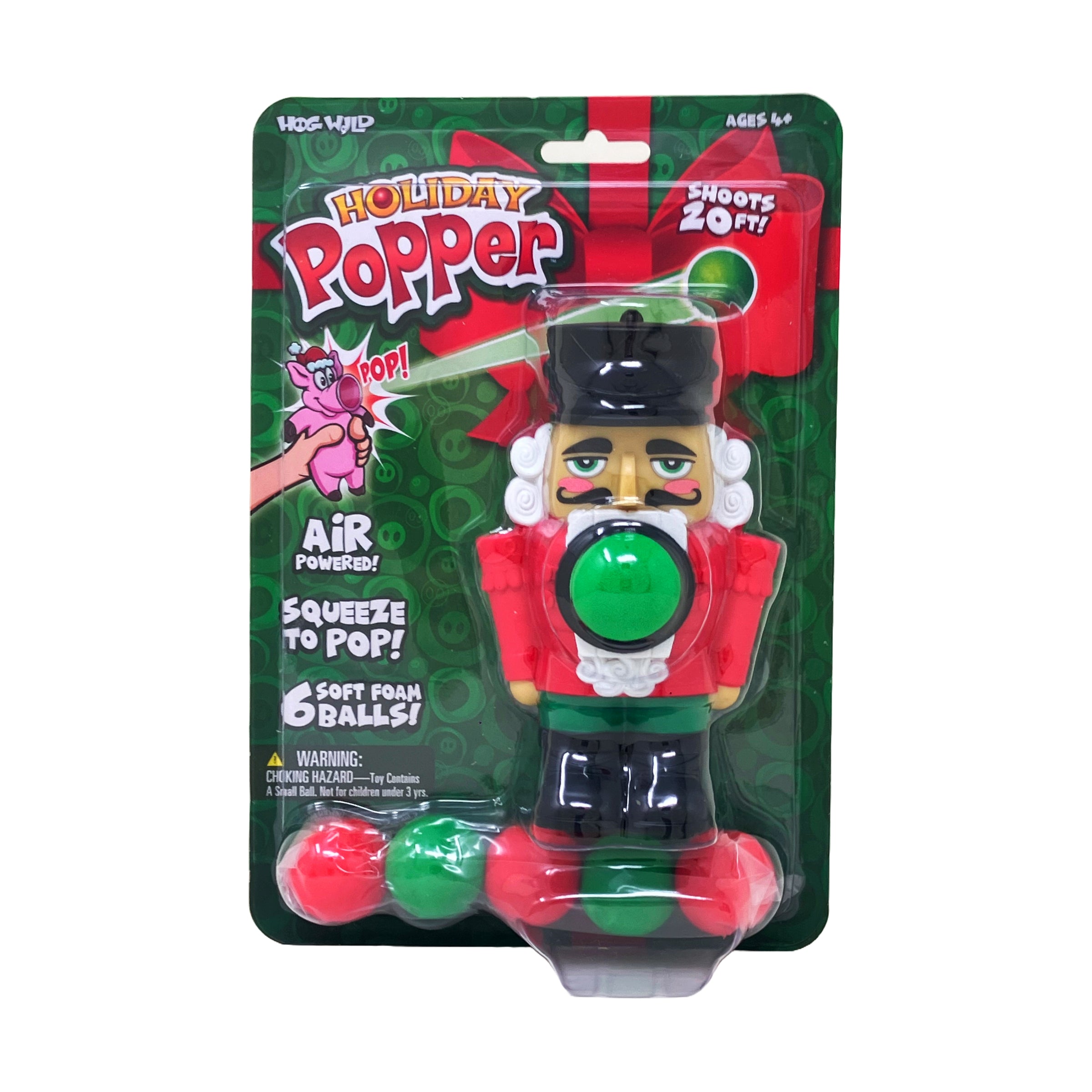 Holiday Popper - Nutcracker: Festive Foam Ball Launcher