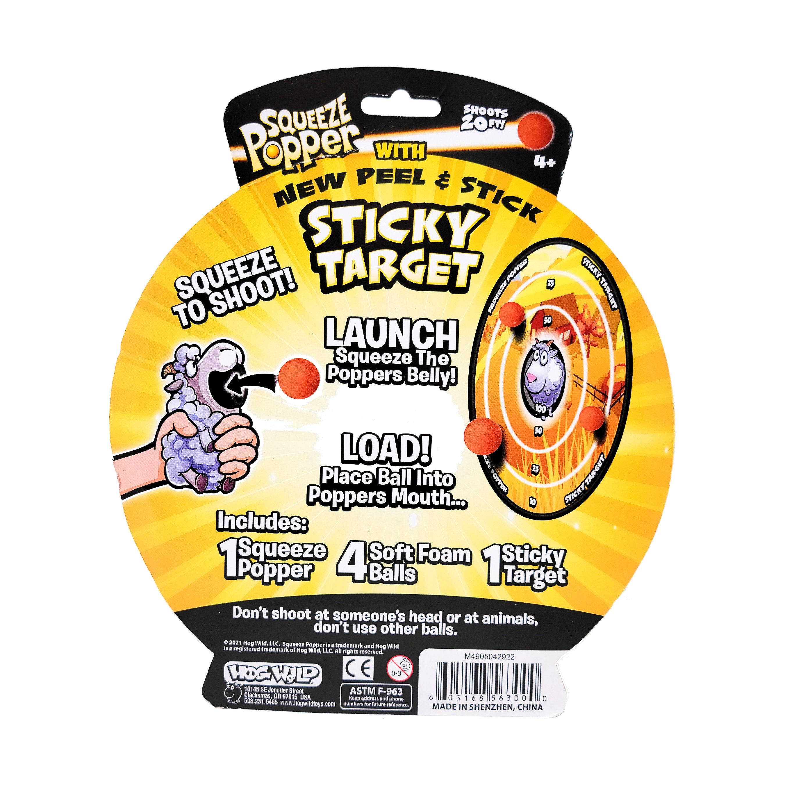Magical White Unicorn Squeeze Popper with Sticky Target - Image 3