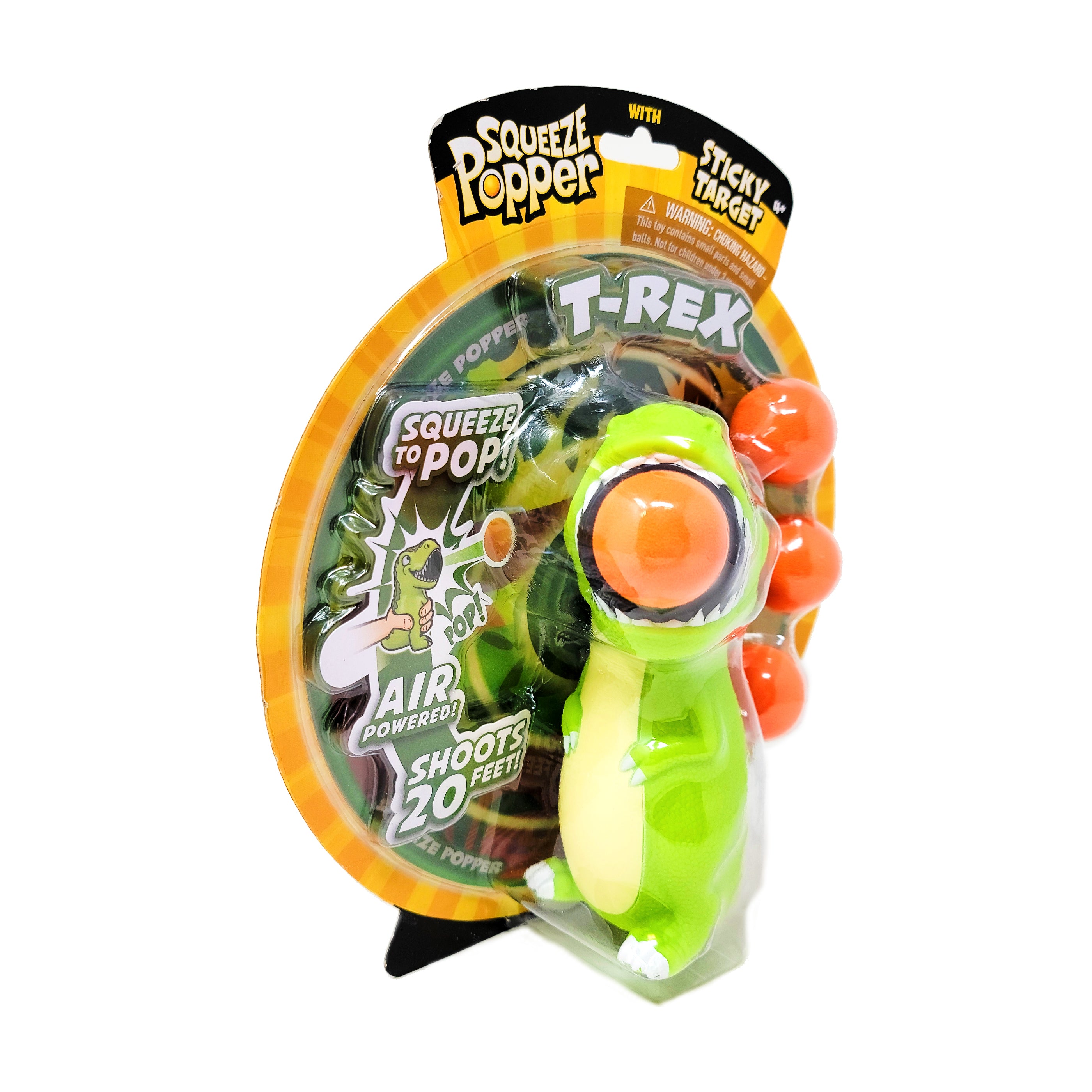 Alternative view of Jurassic Jolt T-Rex Squeeze Popper with Sticky Target