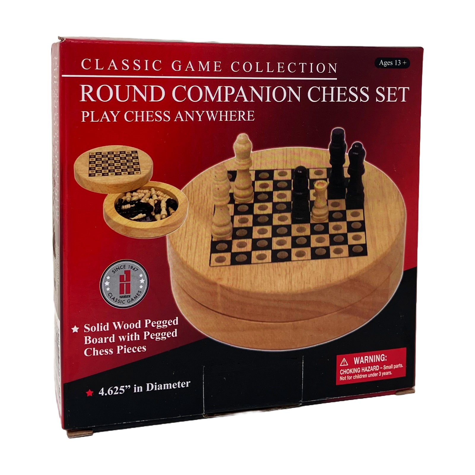 Classic Game Companion Round Chess Set - Portable Travel Edition