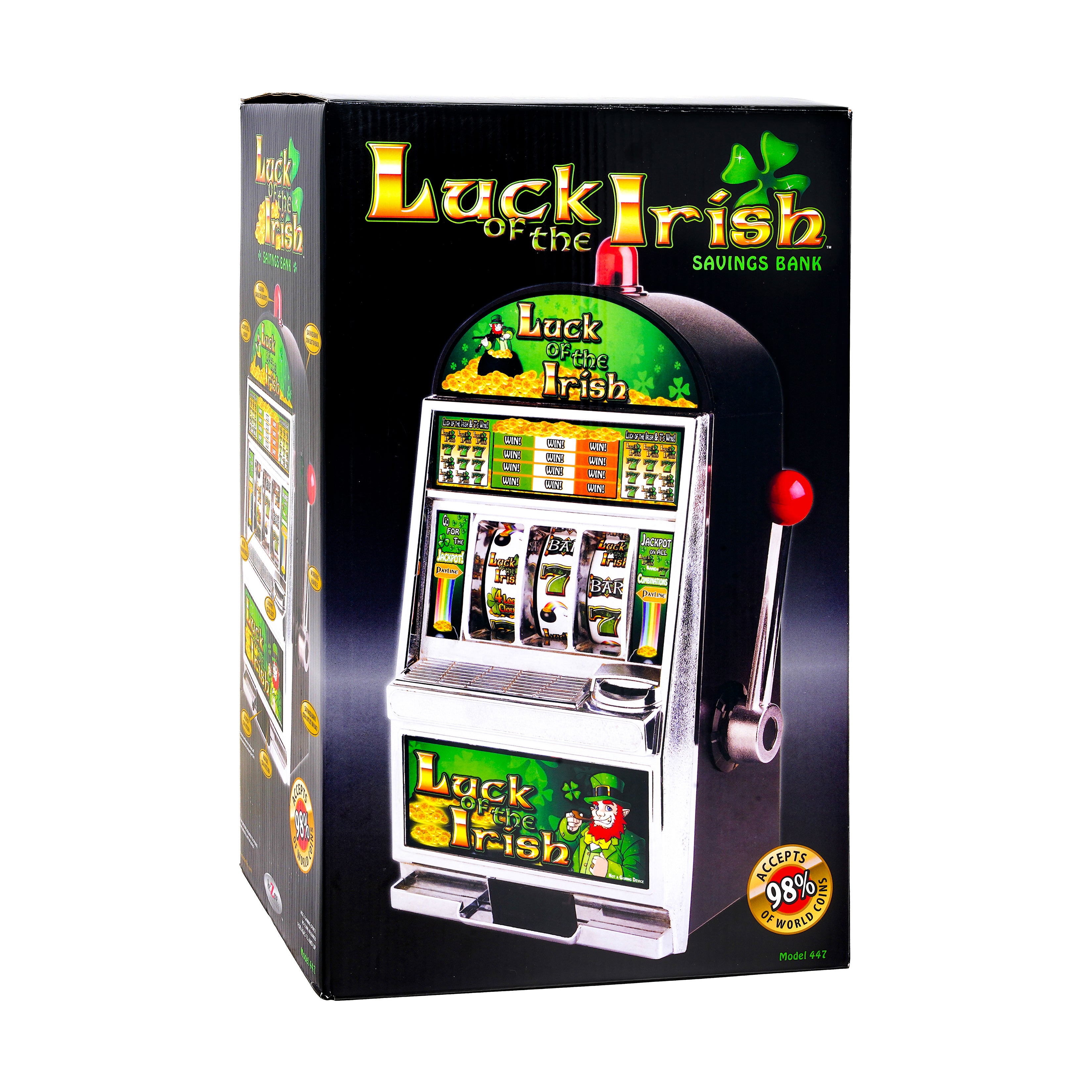 Alternative view of Luck of the Irish Slot Savings Bank - Whimsical Coin Collector