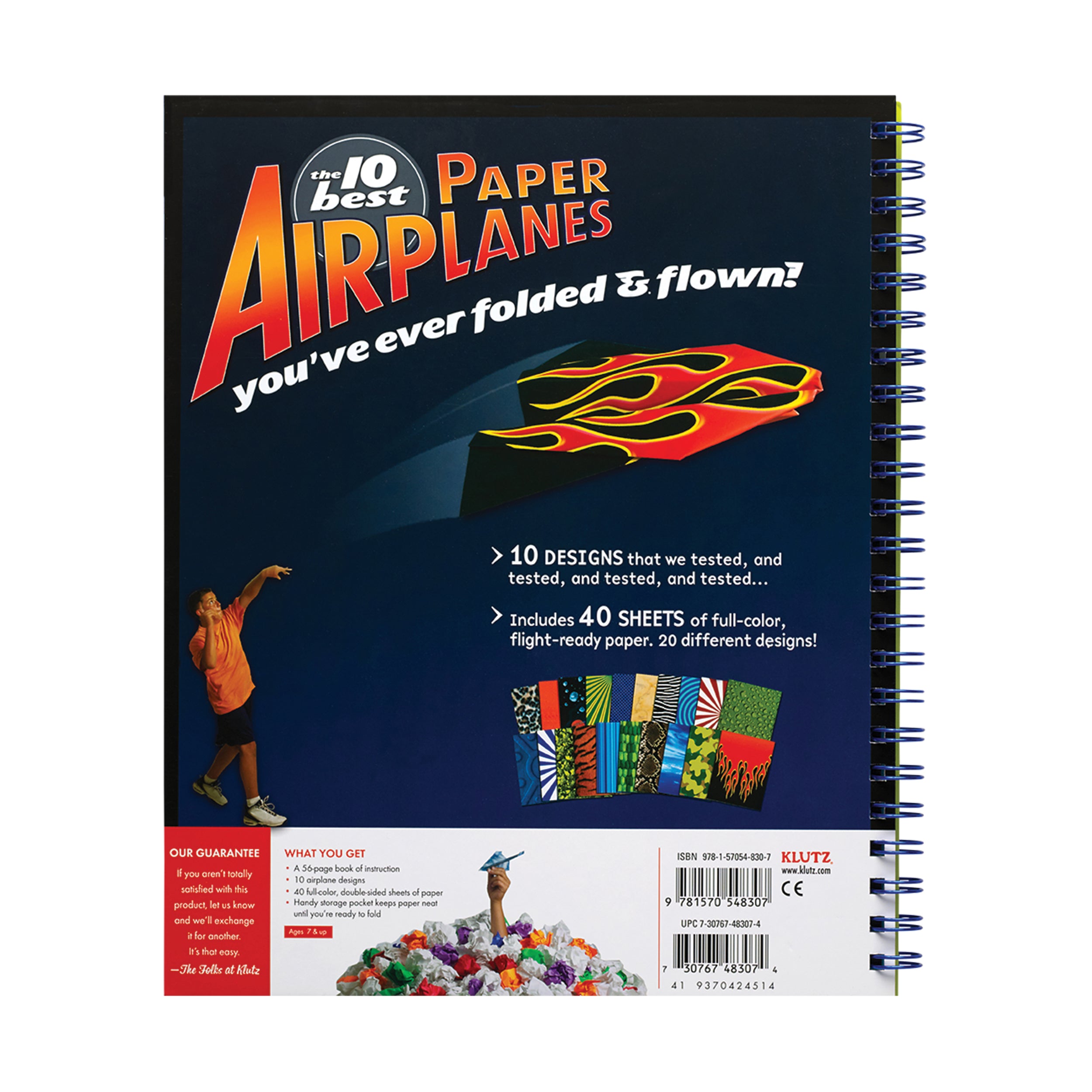 The Klutz Book of High-Performance Paper Airplanes Spiral-bound Craft Kit - Image 4