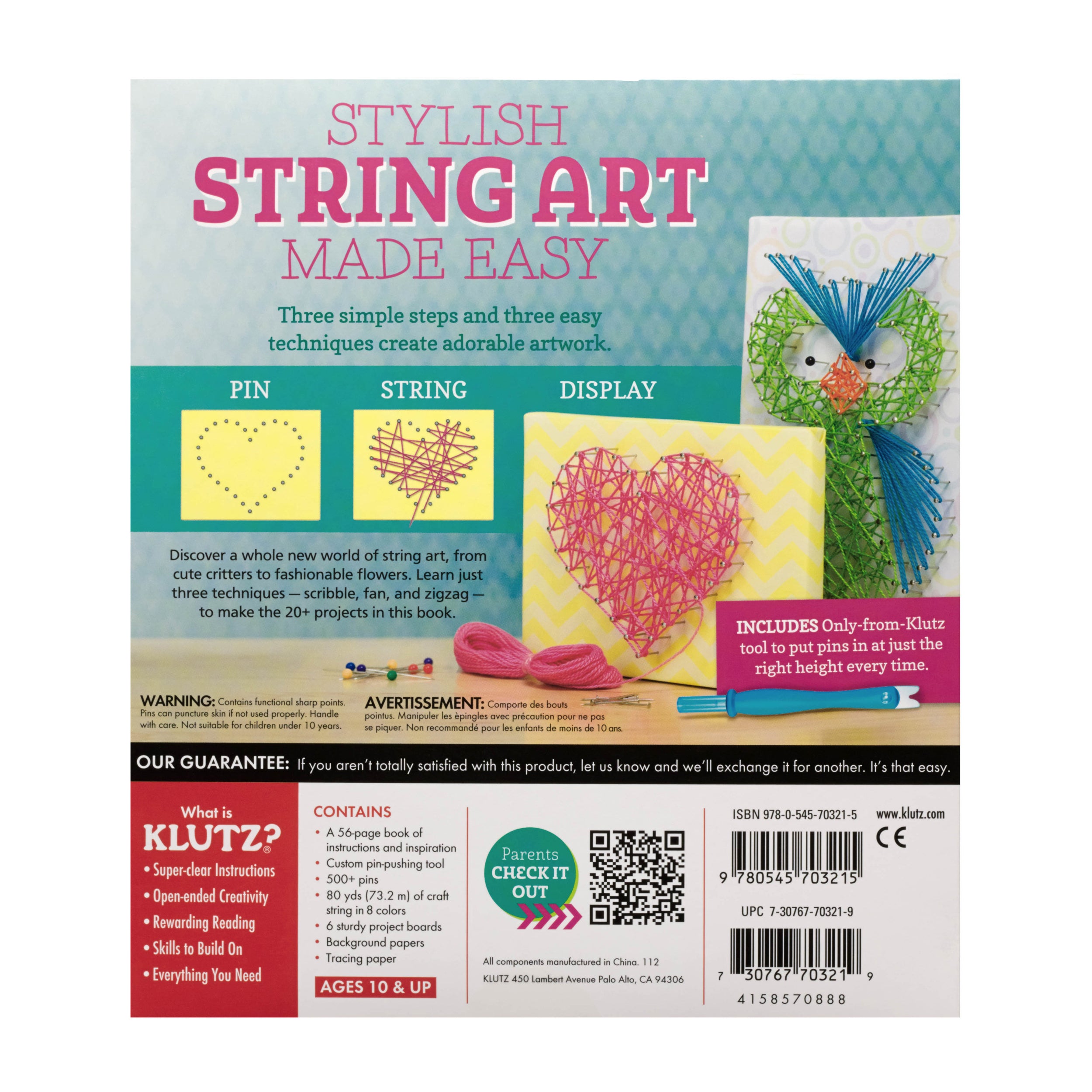 Alternative view of Klutz Creative String Art Craft Kit - Transform Simple Strings into Art!