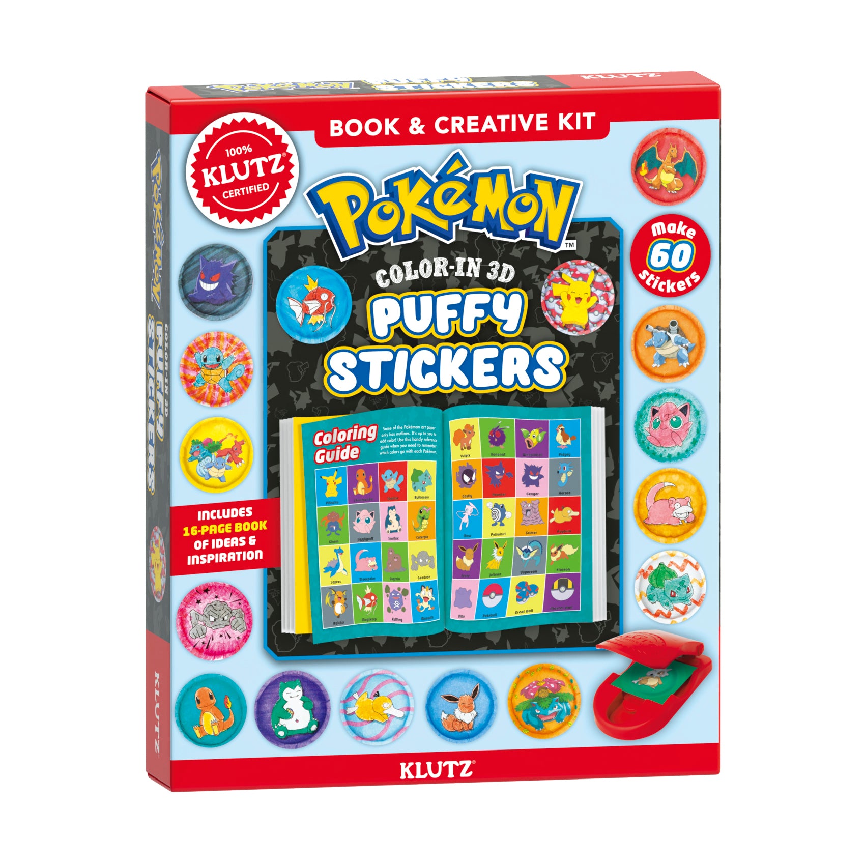Klutz Pokemon Series Color-In 3D Puffy Sticker Maker Kit