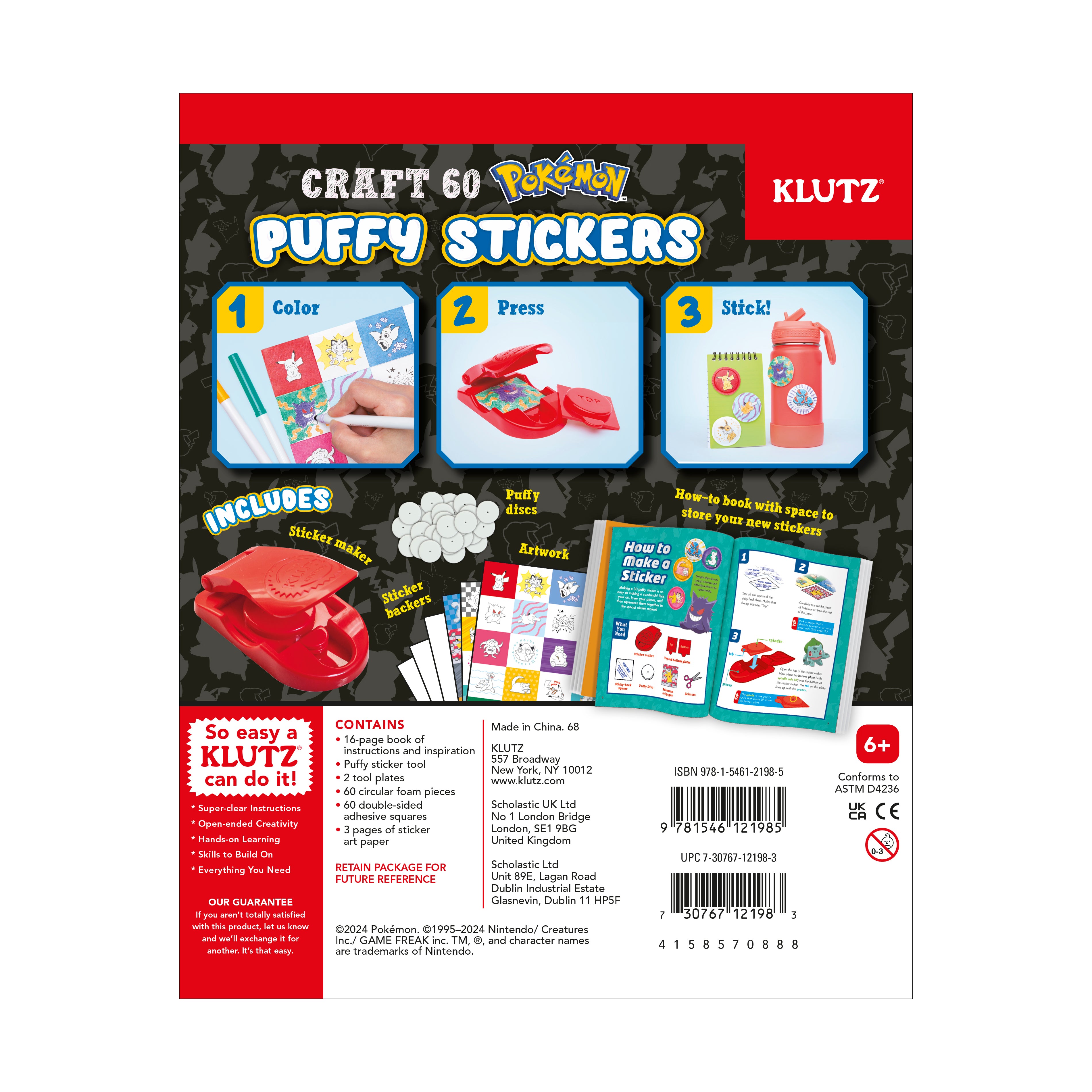 Alternative view of Klutz Pokemon Series Color-In 3D Puffy Sticker Maker Kit