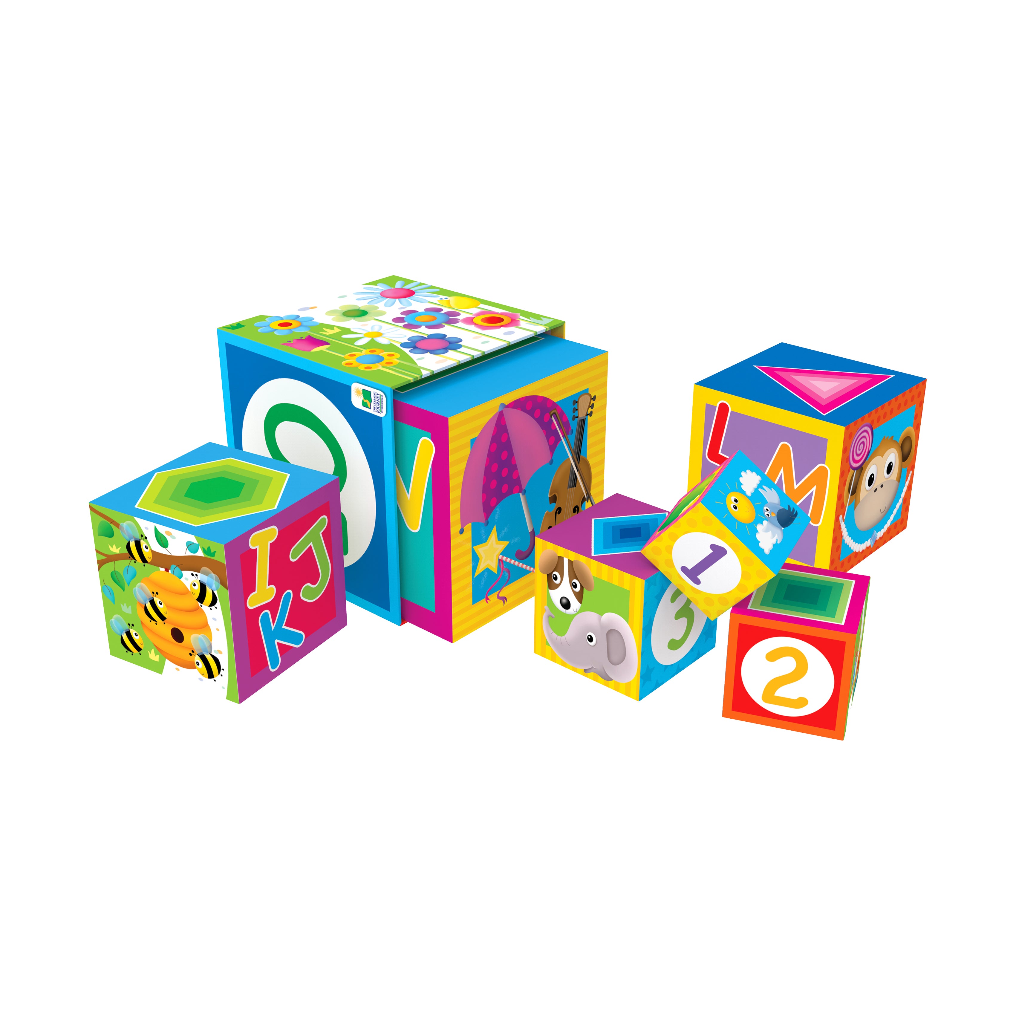 Alternative view of Play & Learn - Colorful Stacking Cubes for Early Learning