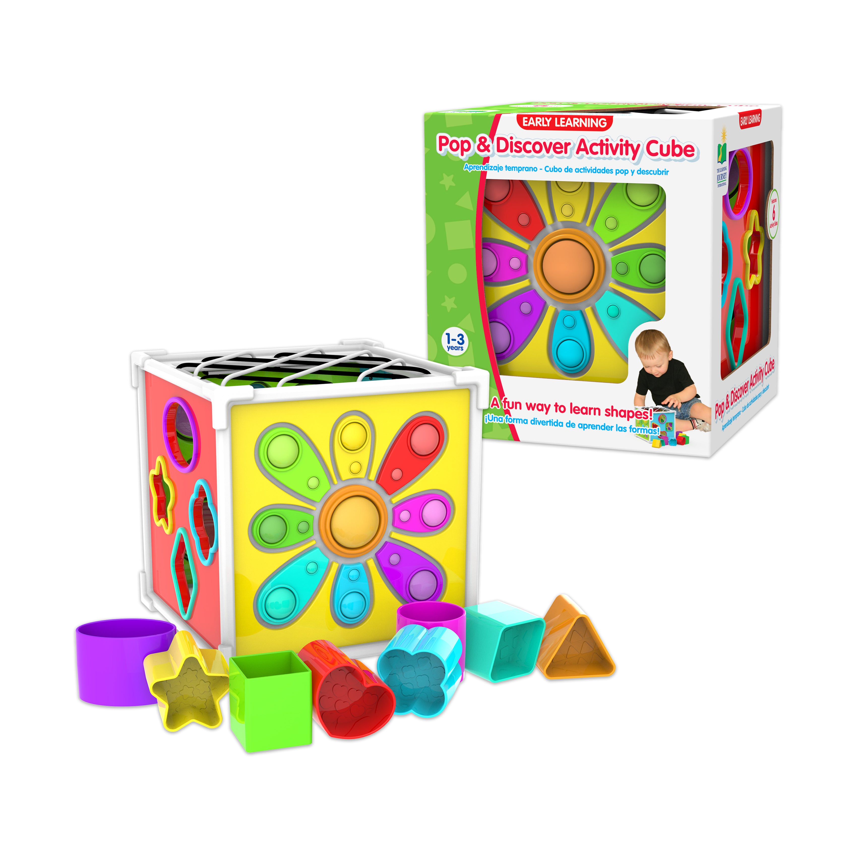 Early Learning Pop & Discover Activity Cube - Multisensory Exploration Toy - Image 3