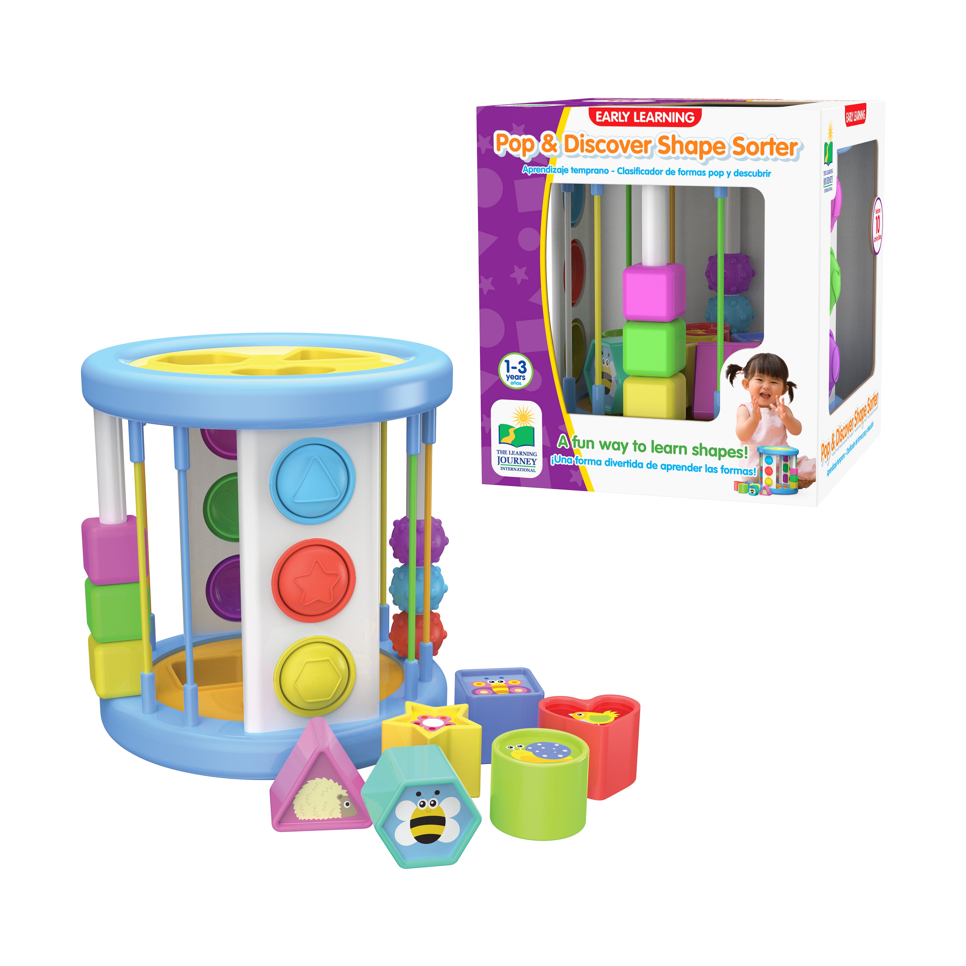 Early Learning Pop & Discover Shape Sorter - Multifunctional Sensory Toy - Image 3