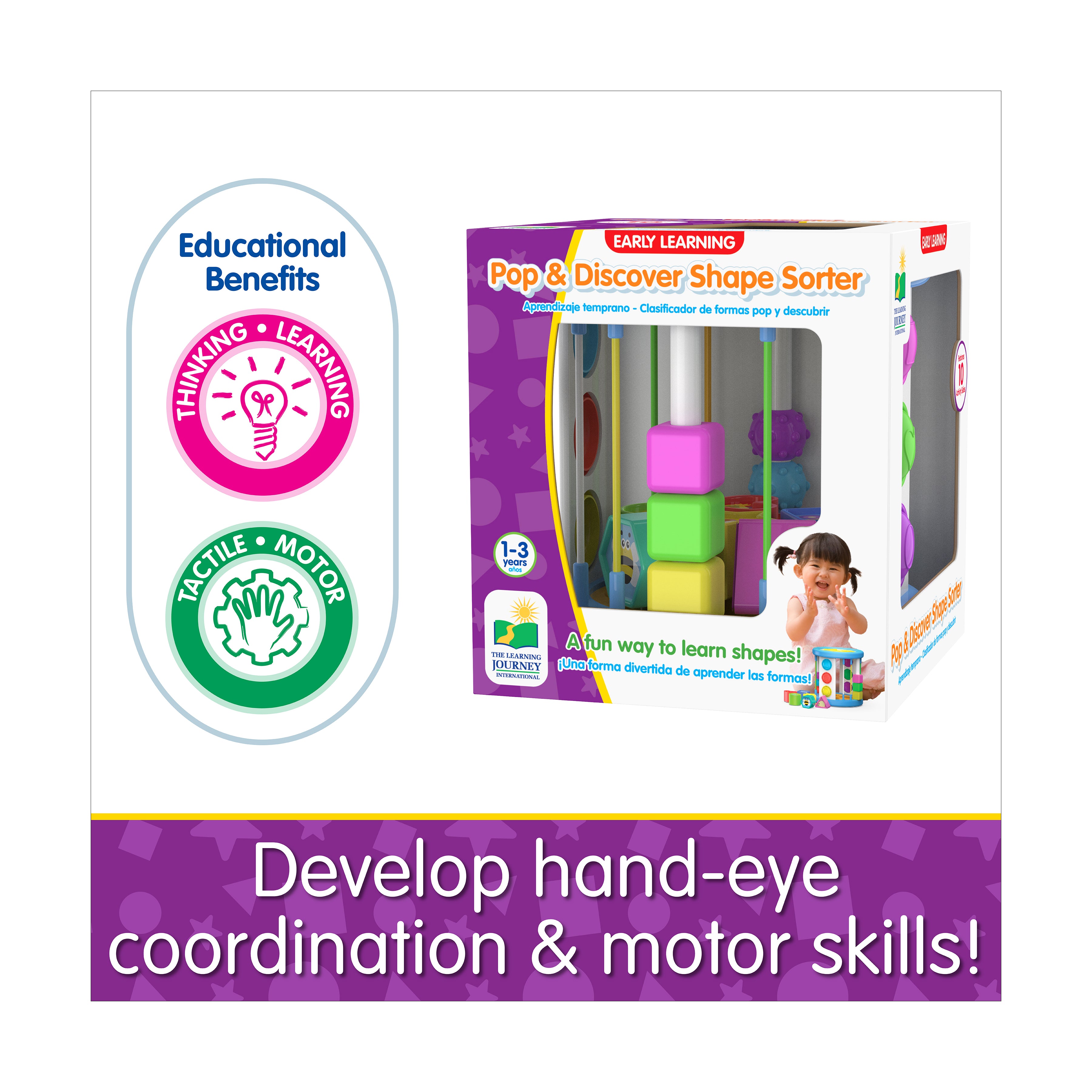 Early Learning Pop & Discover Shape Sorter - Multifunctional Sensory Toy - Image 5