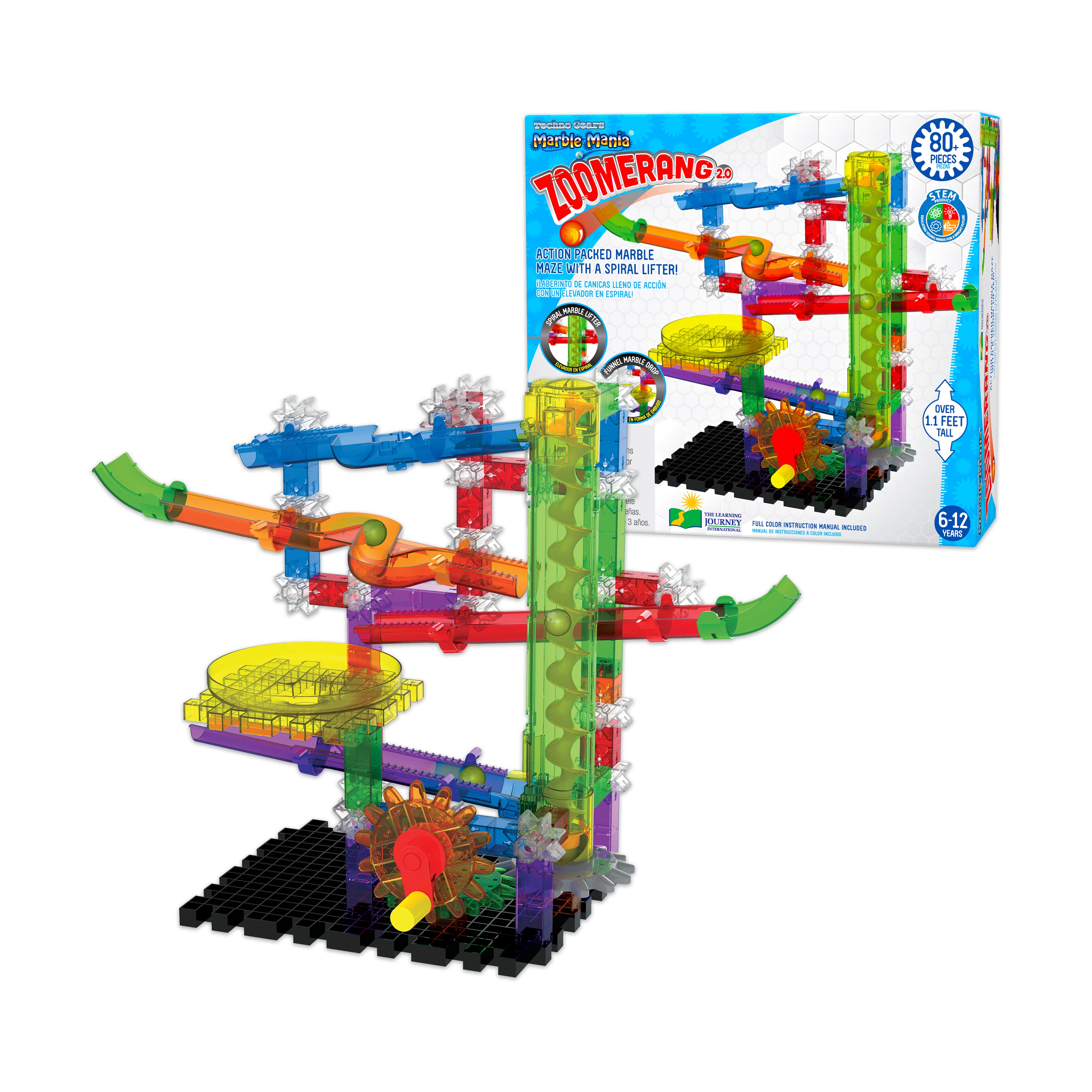 Techno Gears Marble Mania Zoomerang 2.0 Building Set - 80+ Pieces - Image 3