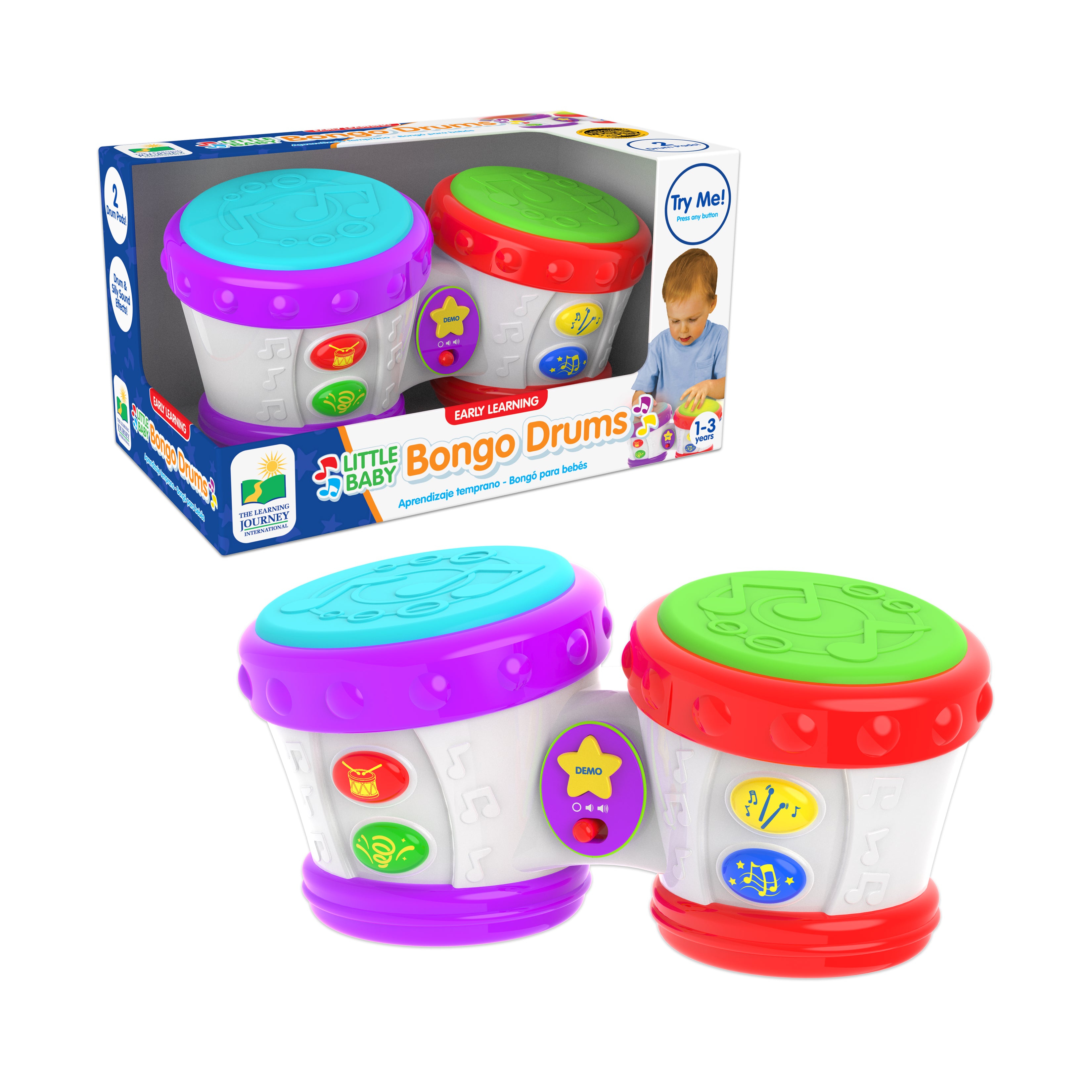 Early Learning Little Baby Bongo Drums Interactive Musical Toy - Image 3