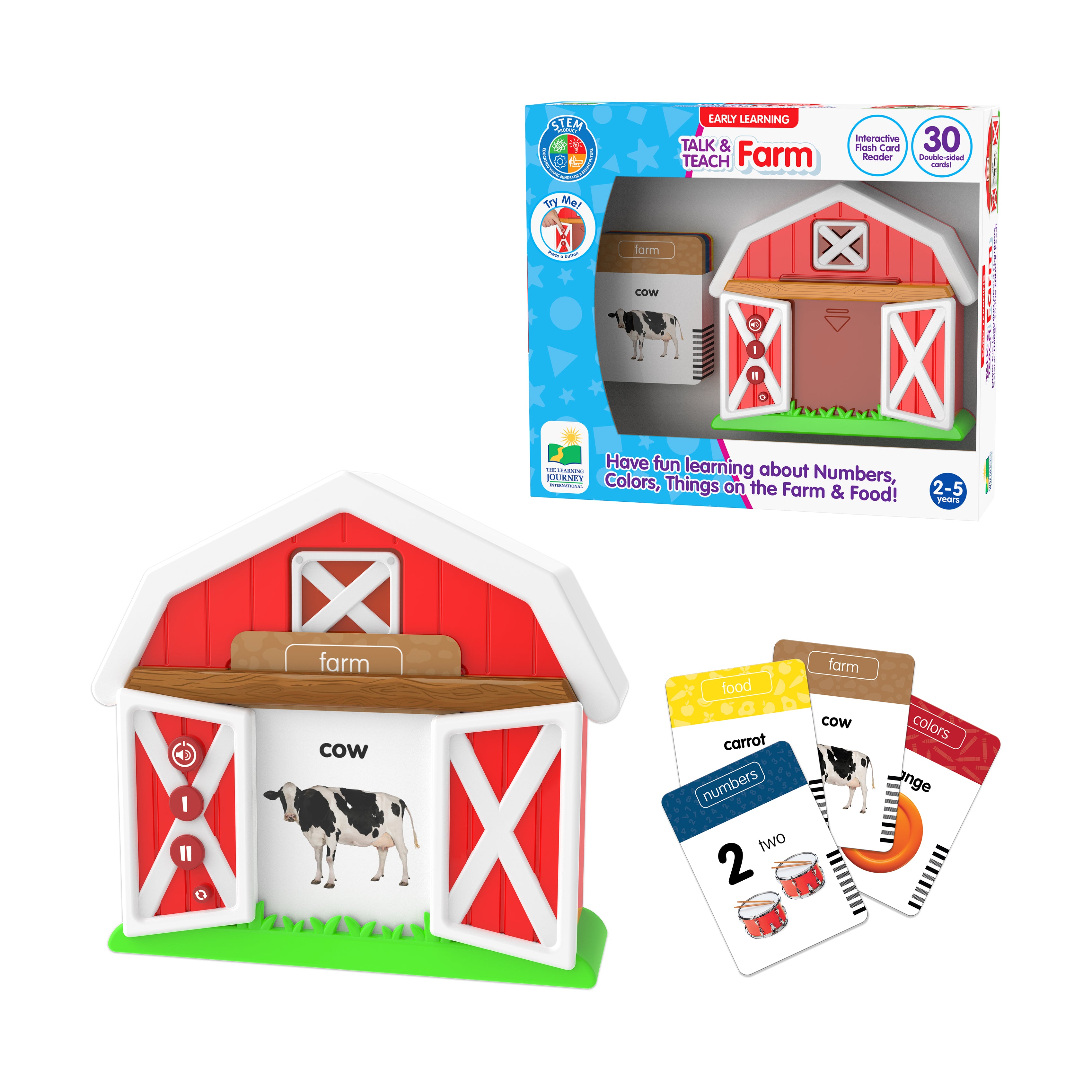 Early Learning Talk & Teach Farm Interactive Flash Card Reader - Image 3