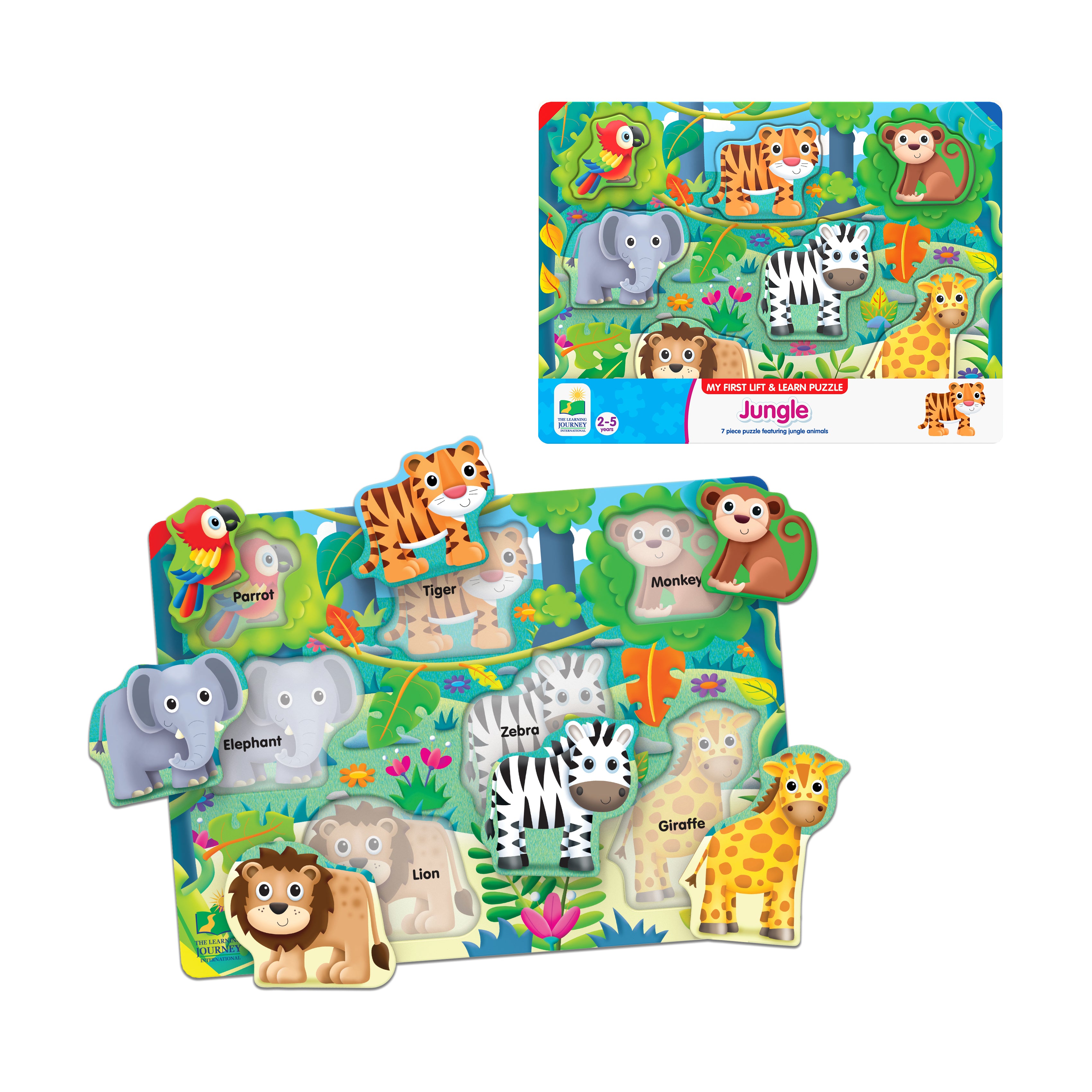 My First Lift & Learn Jungle Adventure Puzzle - 7 pc - Image 3