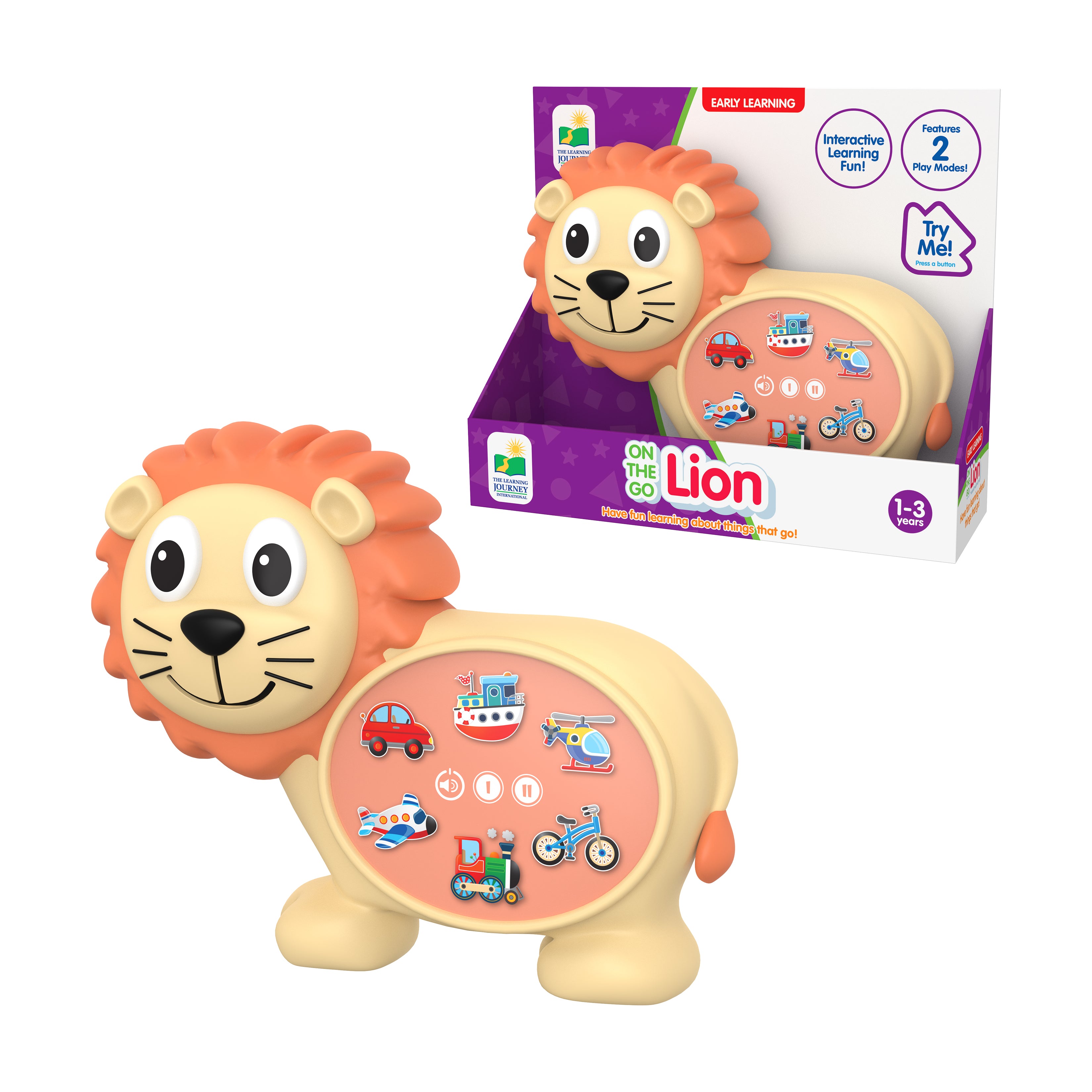 Early Learning On-the-Go Lion Interactive Vehicle Learning Toy - Image 3